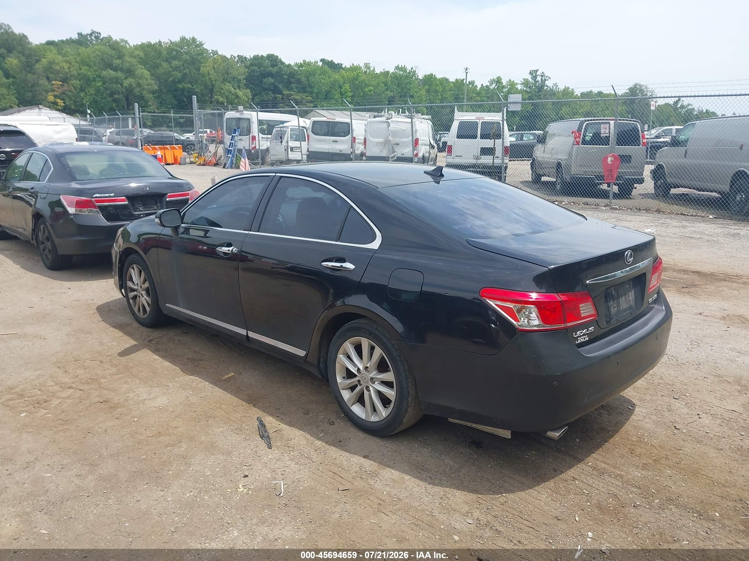 2010 Lexus Es 350 Black vin: JTHBK1EG3A2407443