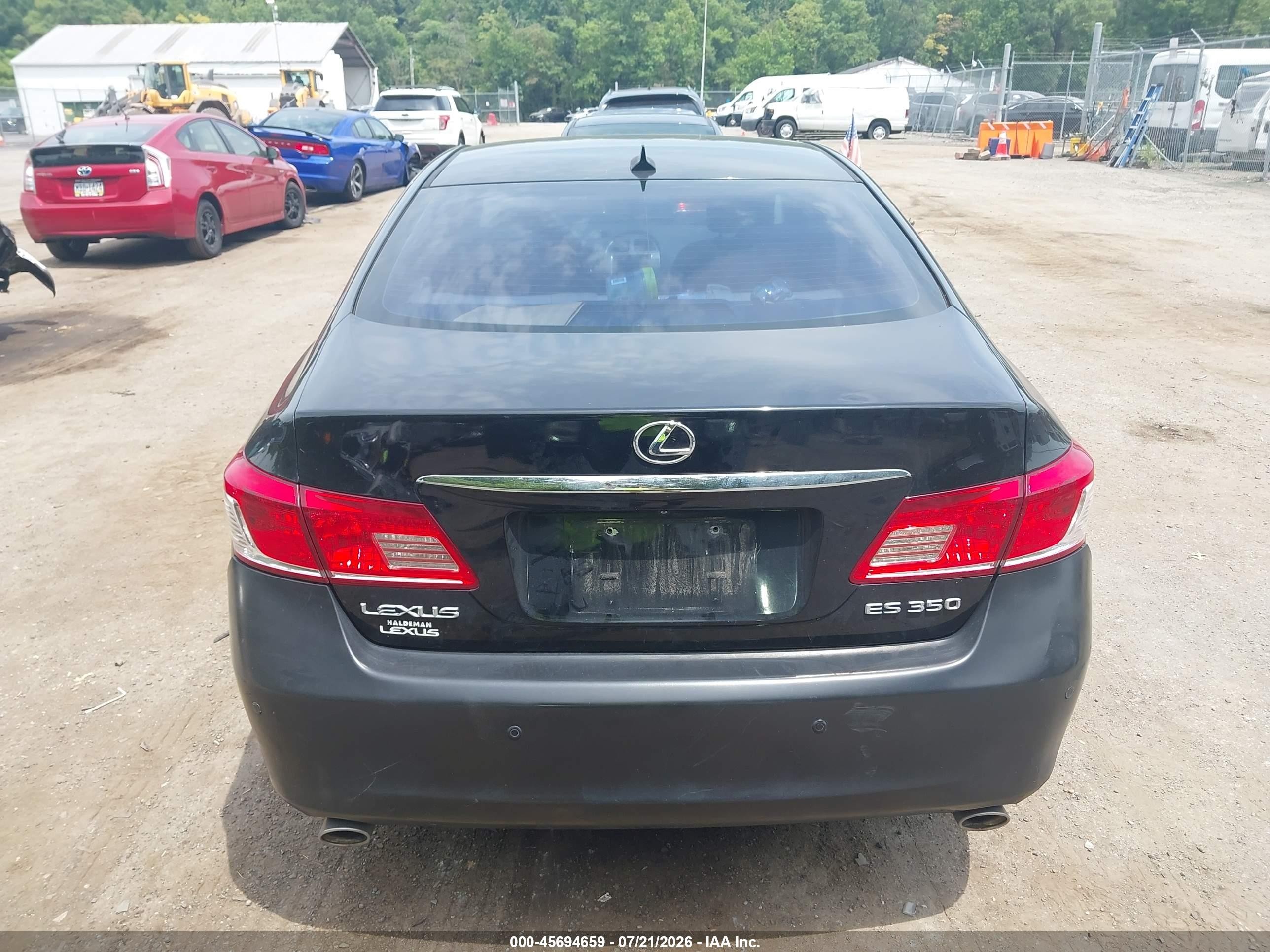 2010 Lexus Es 350 Black vin: JTHBK1EG3A2407443