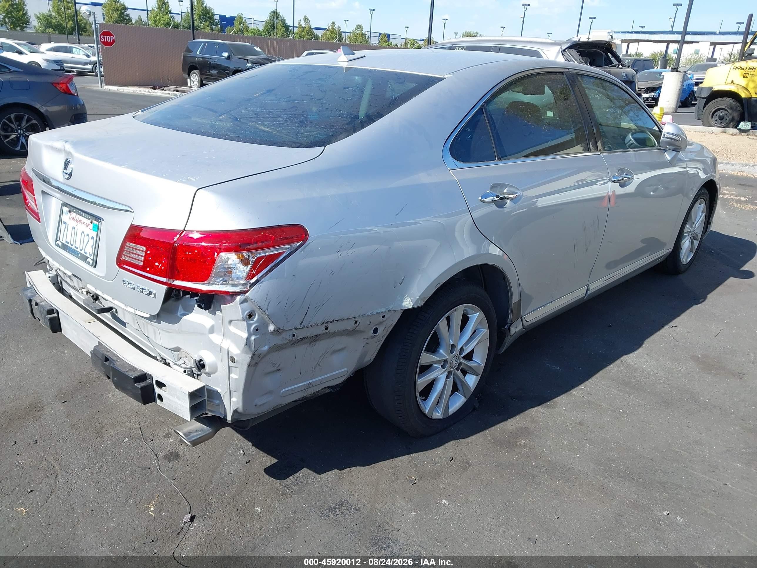 2011 Lexus Es 350 Silver vin: JTHBK1EG3B2419898