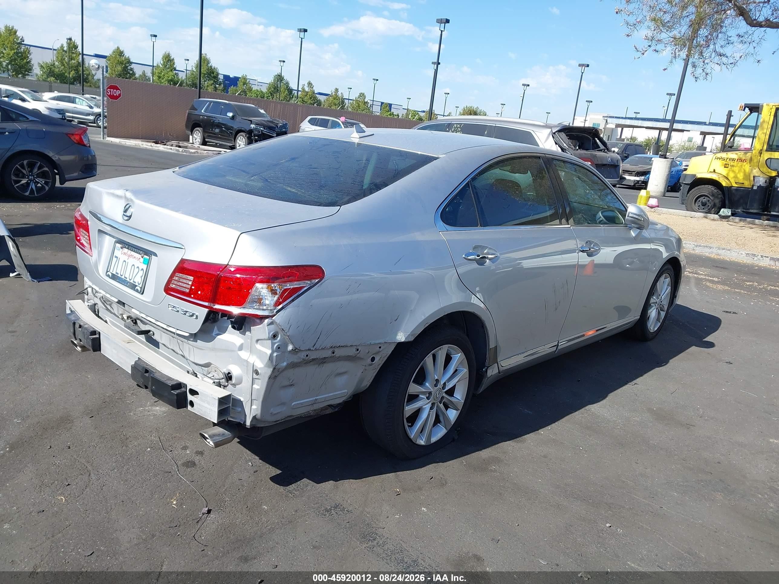 2011 Lexus Es 350 Silver vin: JTHBK1EG3B2419898