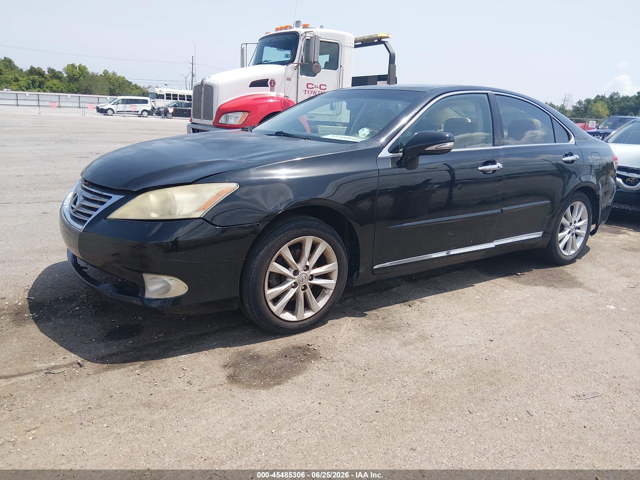 2011 Lexus Es 350   Black vin: JTHBK1EG3B2421005