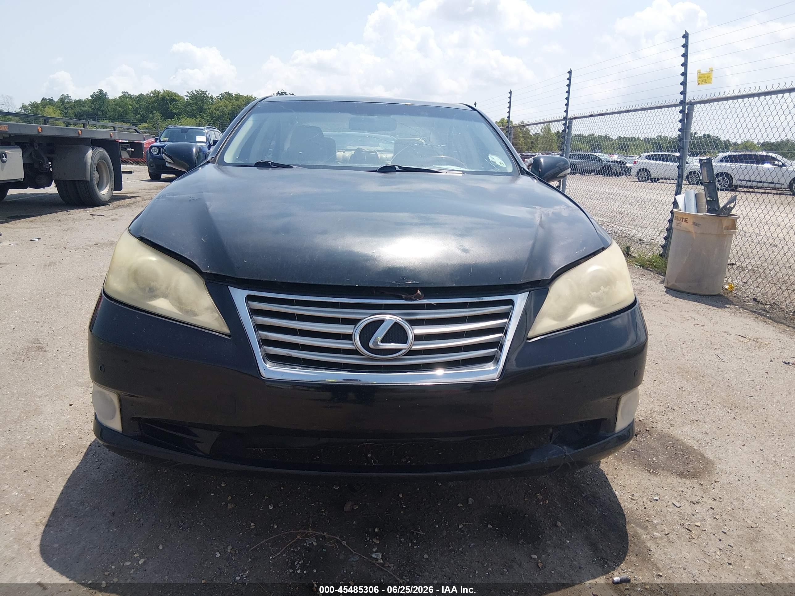 2011 Lexus Es 350   Black vin: JTHBK1EG3B2421005