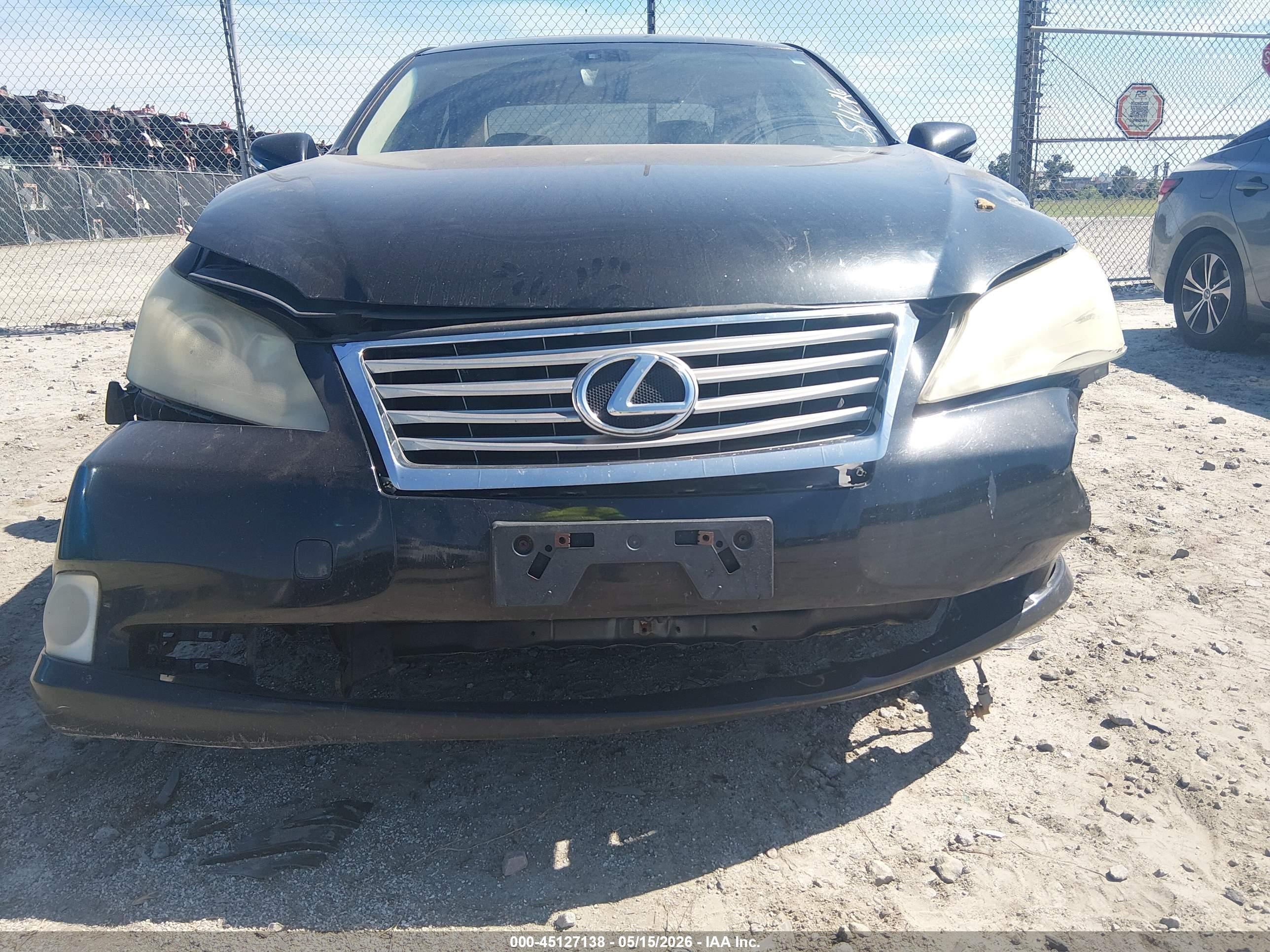 2011 Lexus Es 350   Black vin: JTHBK1EG3B2466929