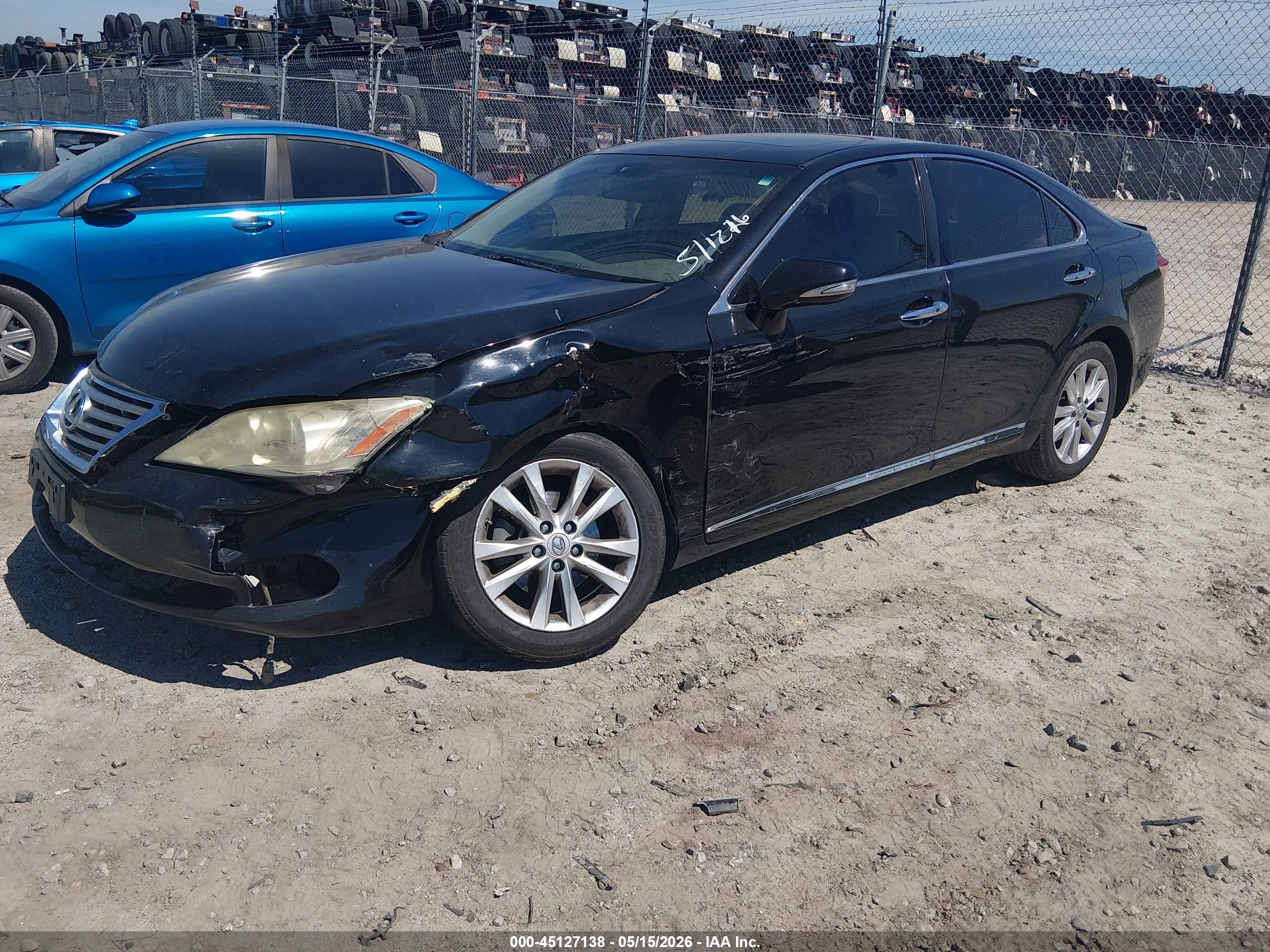 2011 Lexus Es 350   Black vin: JTHBK1EG3B2466929