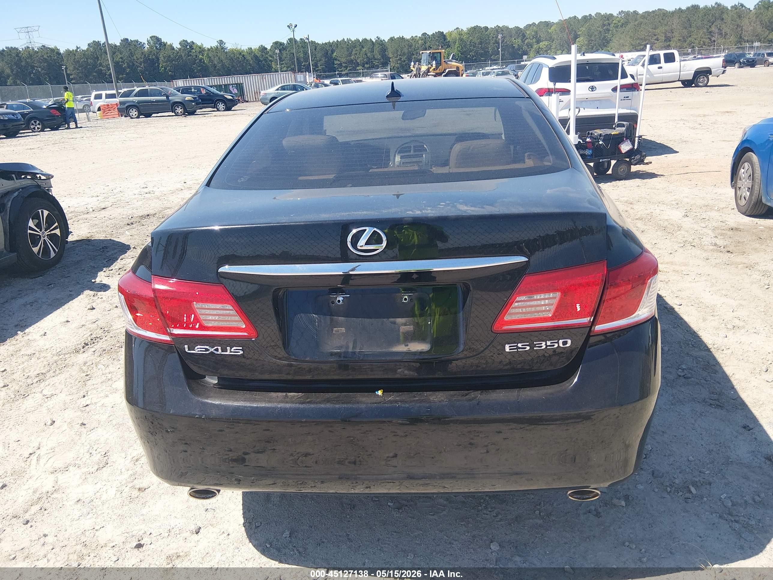 2011 Lexus Es 350   Black vin: JTHBK1EG3B2466929
