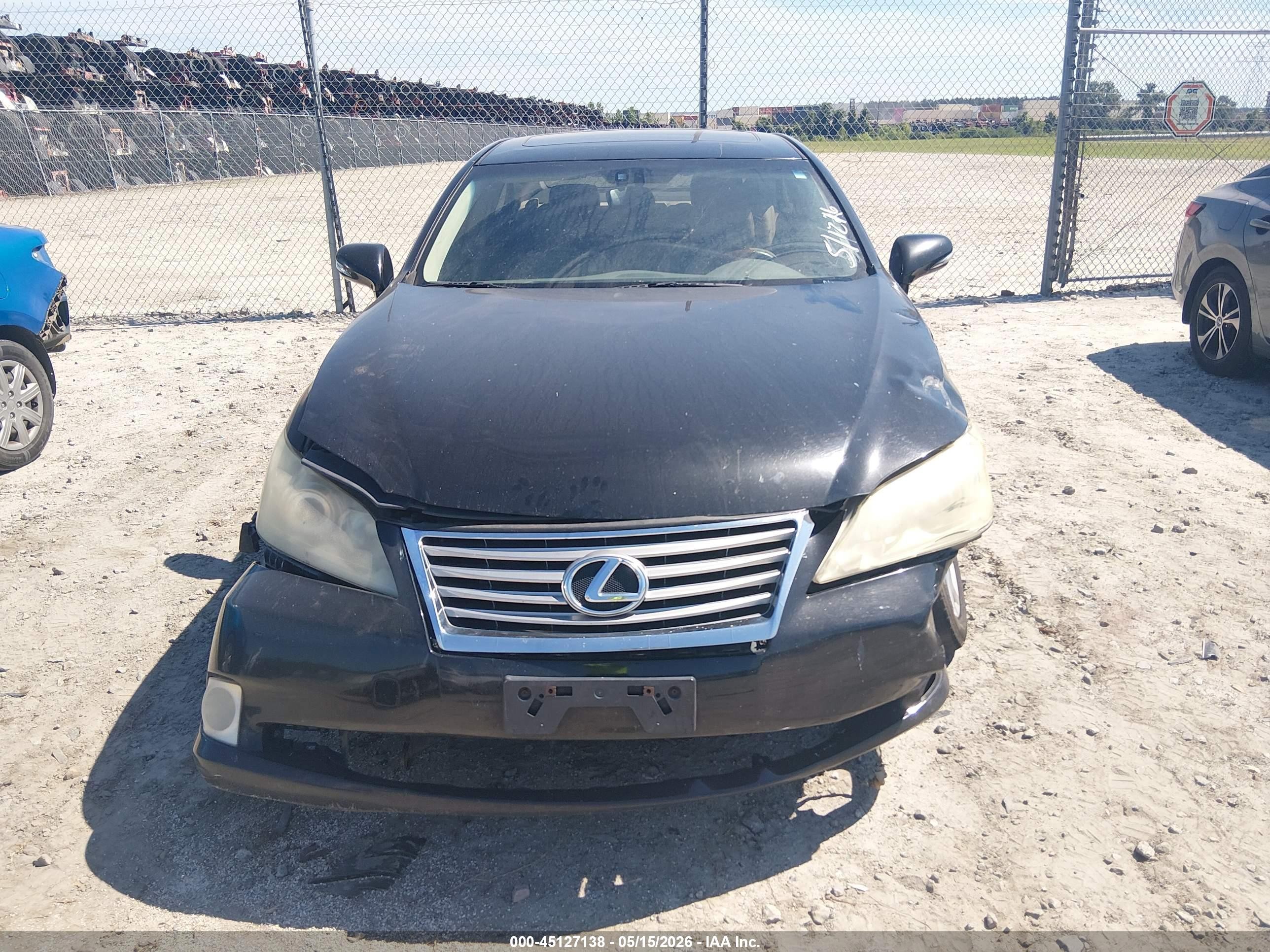 2011 Lexus Es 350   Black vin: JTHBK1EG3B2466929