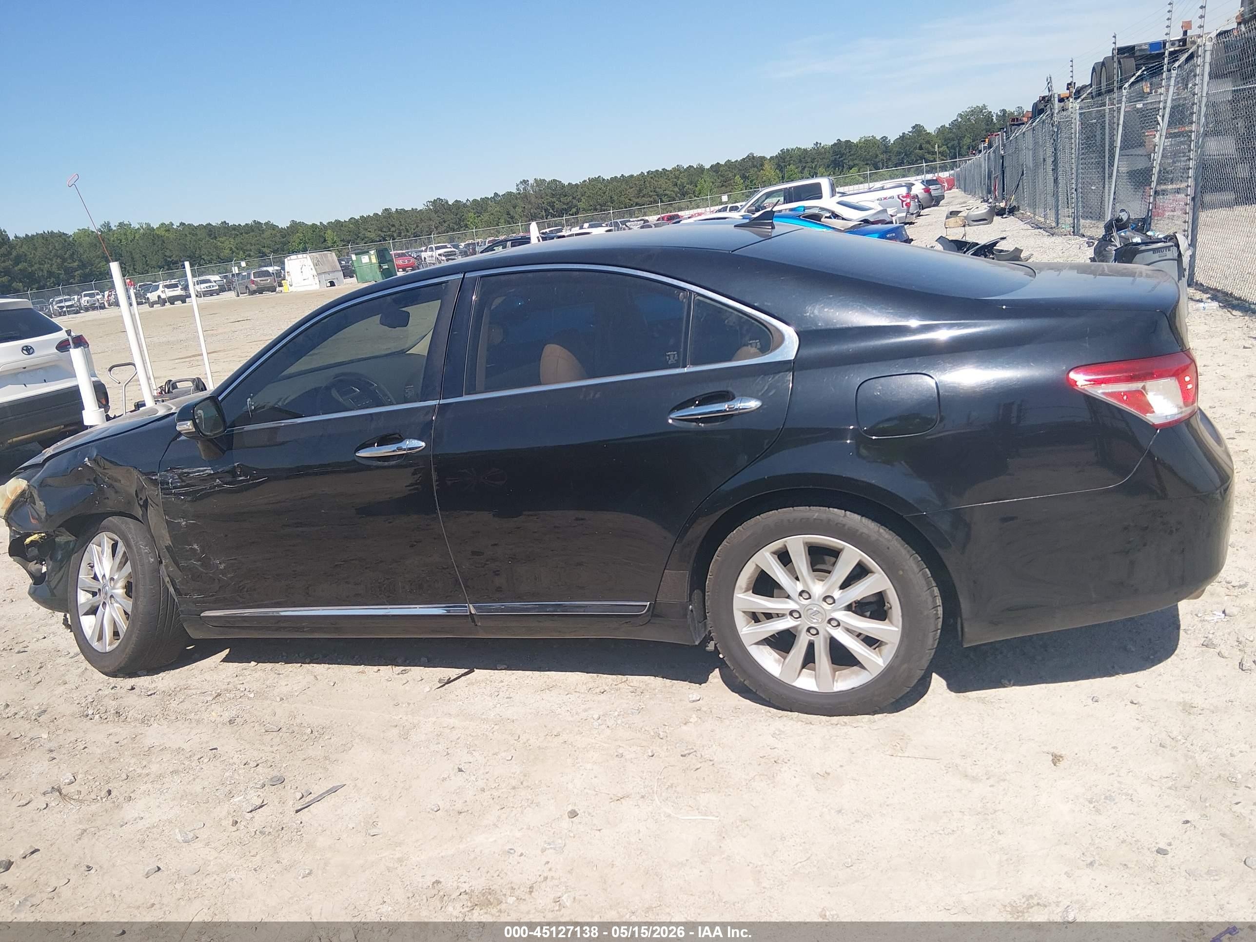 2011 Lexus Es 350   Black vin: JTHBK1EG3B2466929