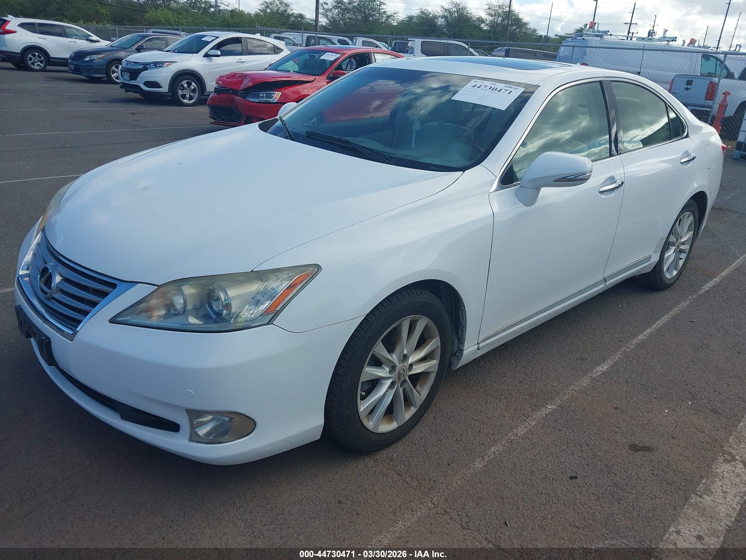 2012 Lexus Es 350 White vin: JTHBK1EG3C2475132