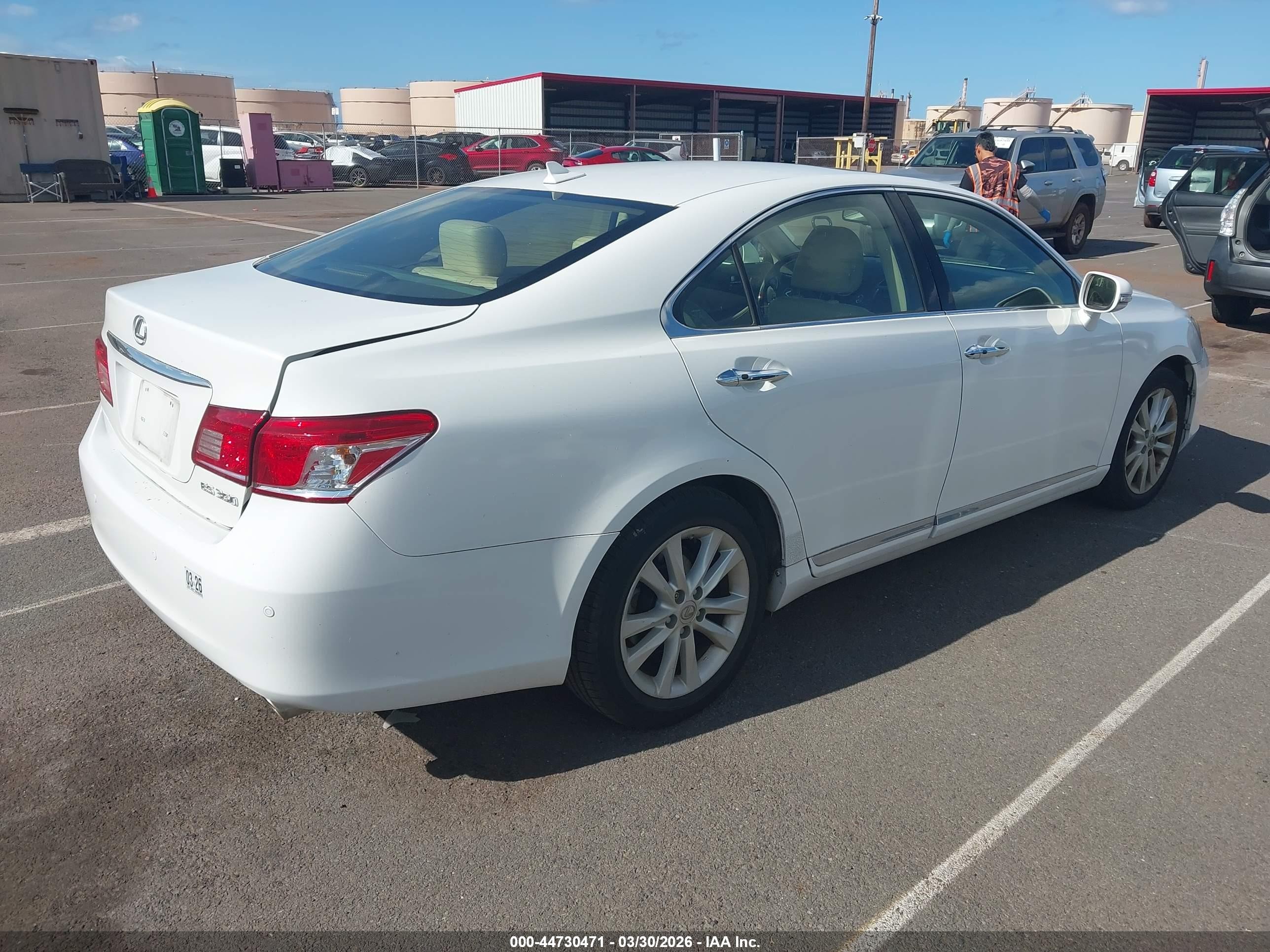 2012 Lexus Es 350 White vin: JTHBK1EG3C2475132