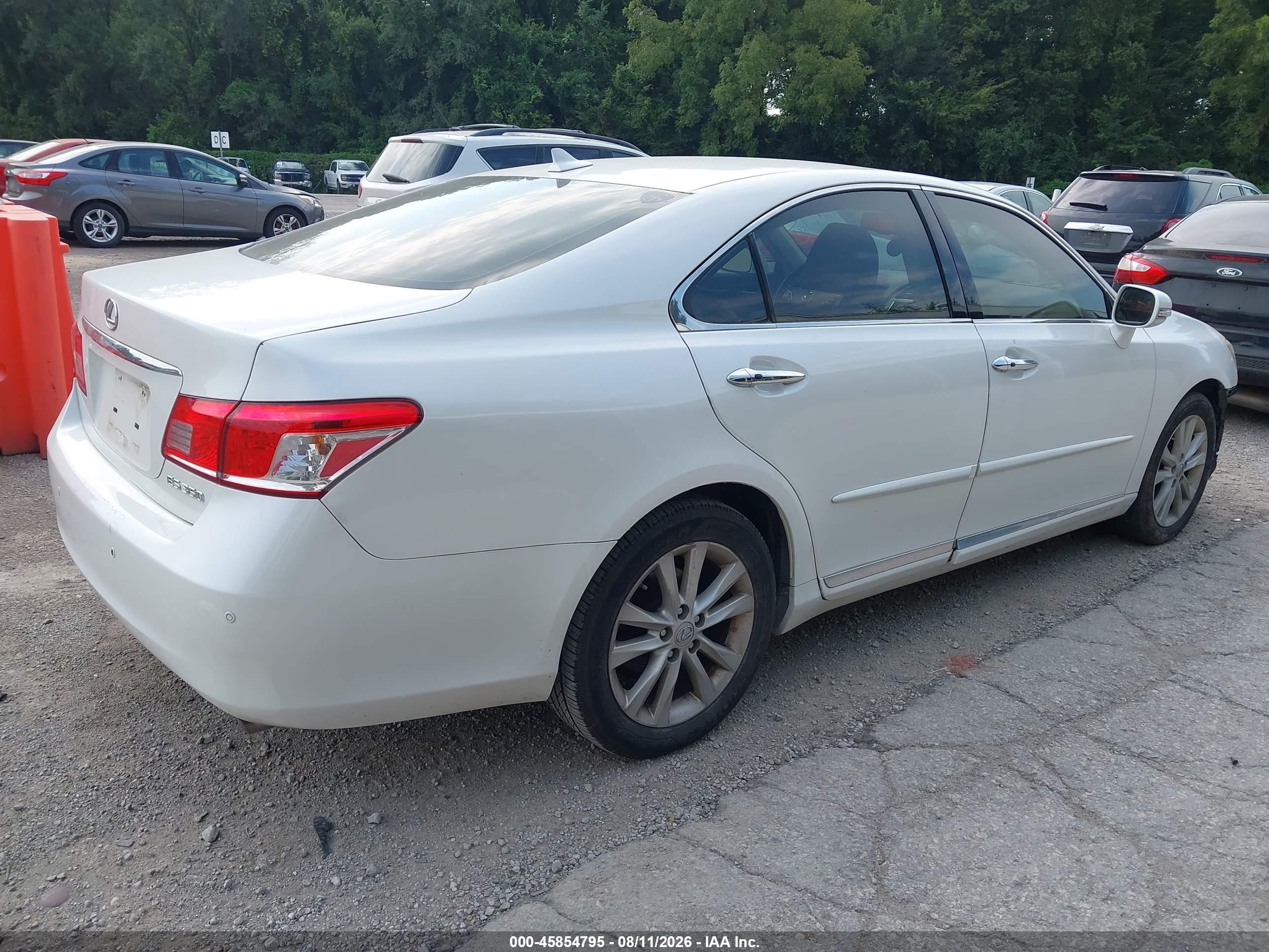 2012 Lexus Es 350   White vin: JTHBK1EG3C2505097