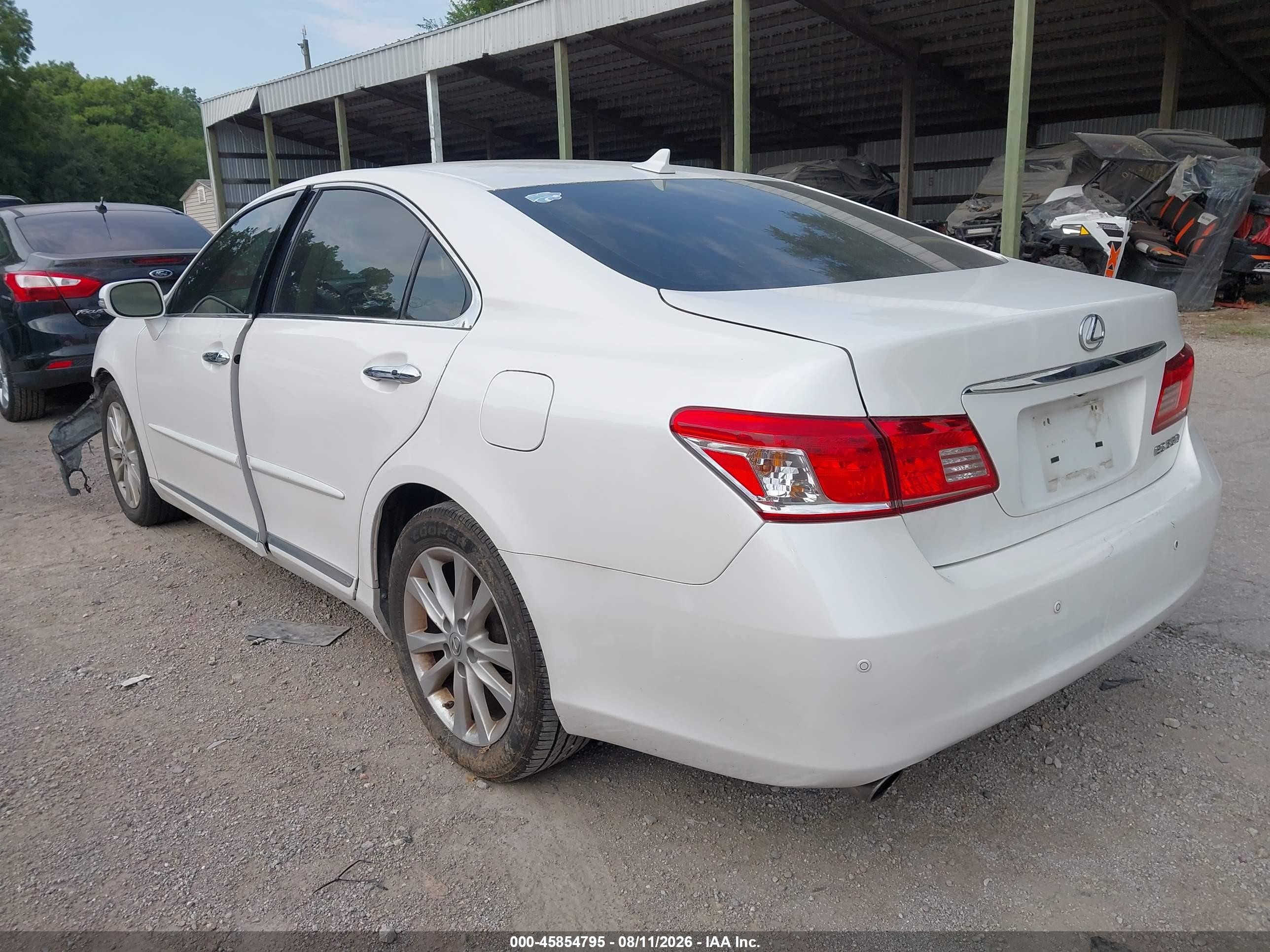 2012 Lexus Es 350   White vin: JTHBK1EG3C2505097