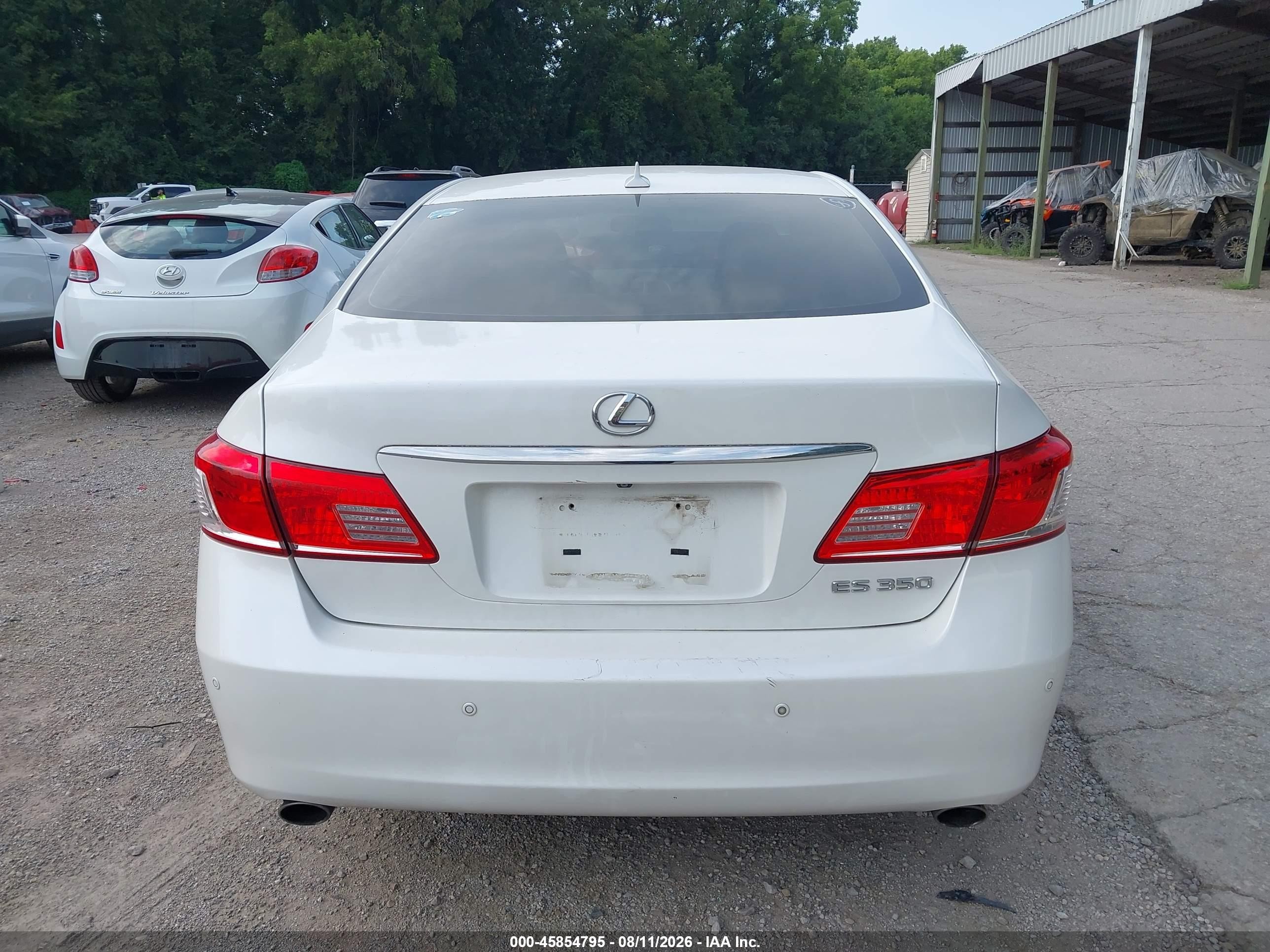 2012 Lexus Es 350   White vin: JTHBK1EG3C2505097