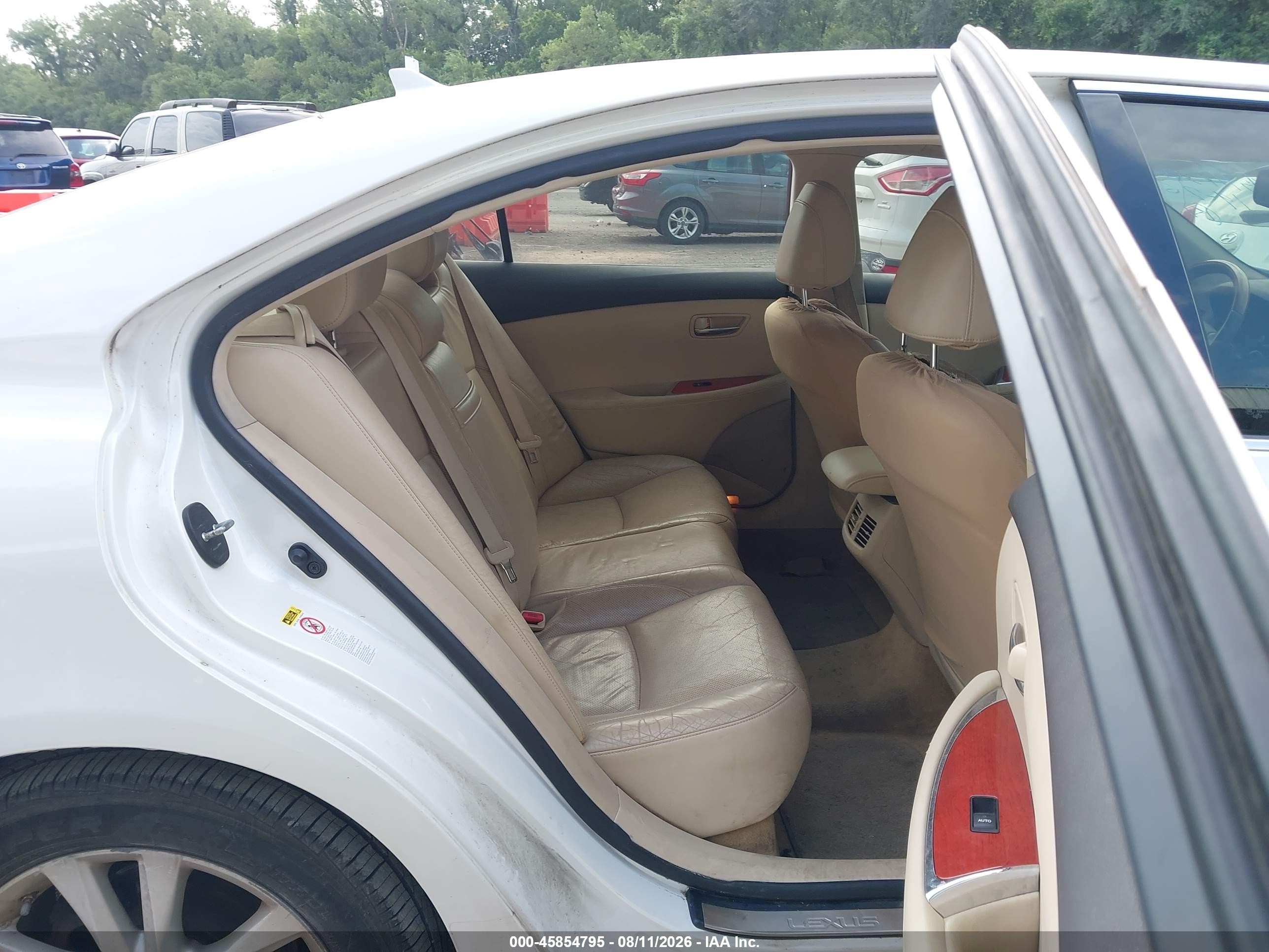 2012 Lexus Es 350   White vin: JTHBK1EG3C2505097