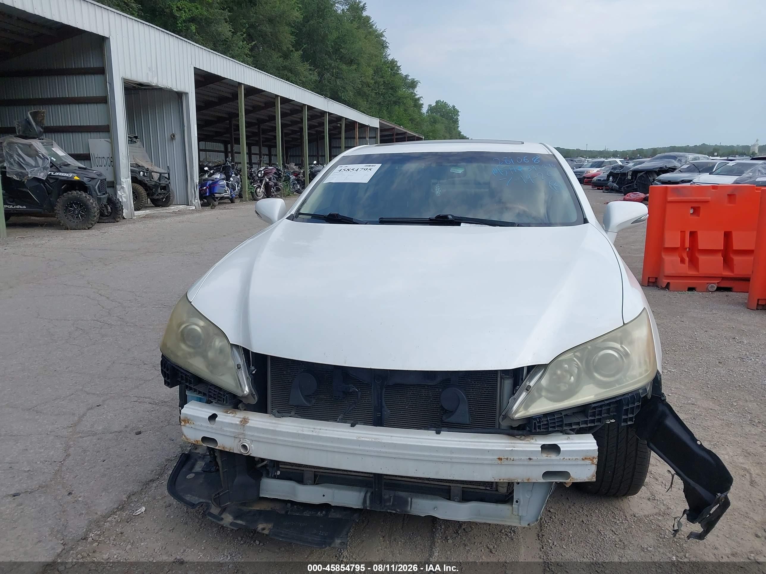 2012 Lexus Es 350   White vin: JTHBK1EG3C2505097