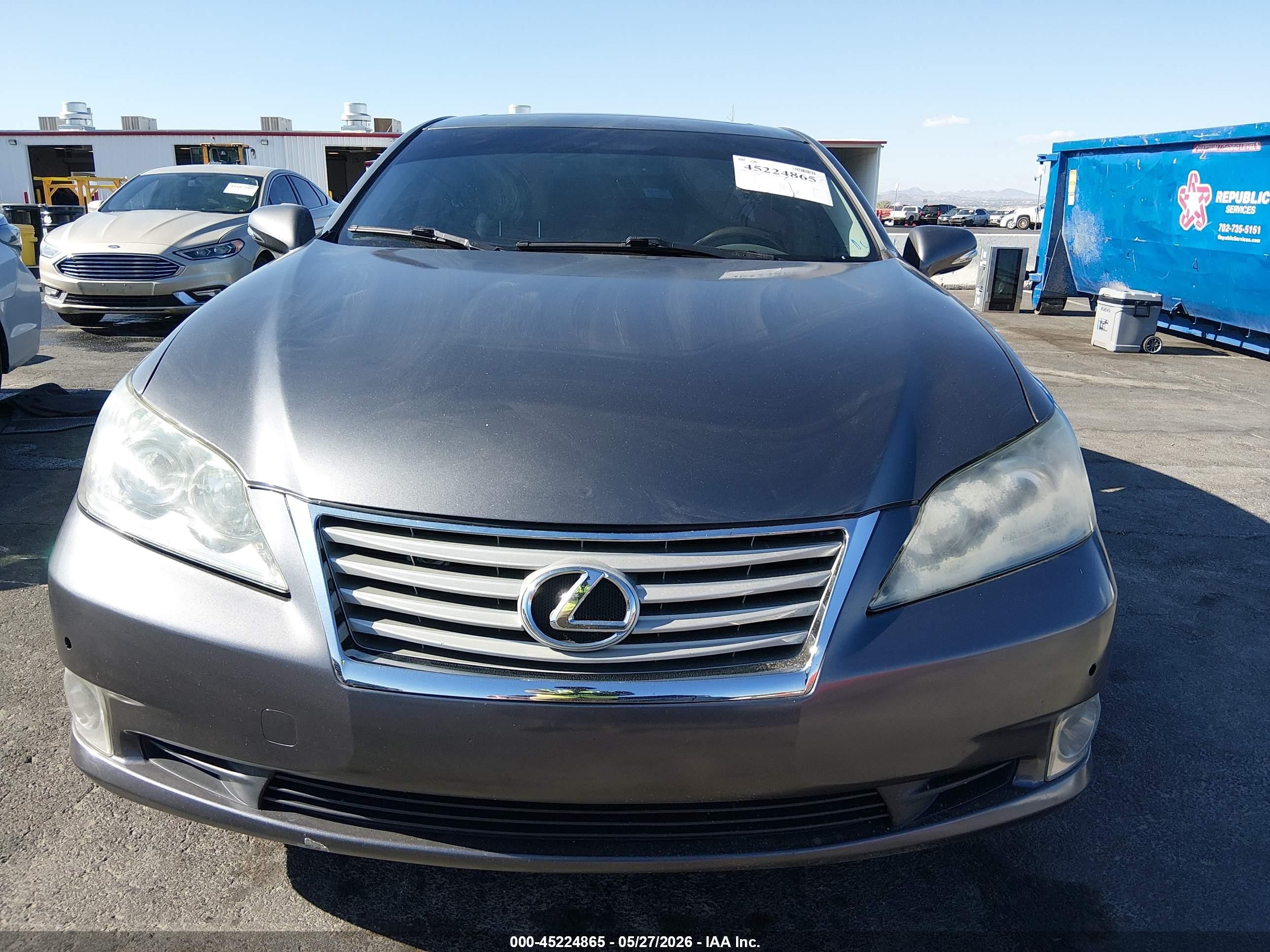 2012 Lexus Es 350 Gray vin: JTHBK1EG3C2505228