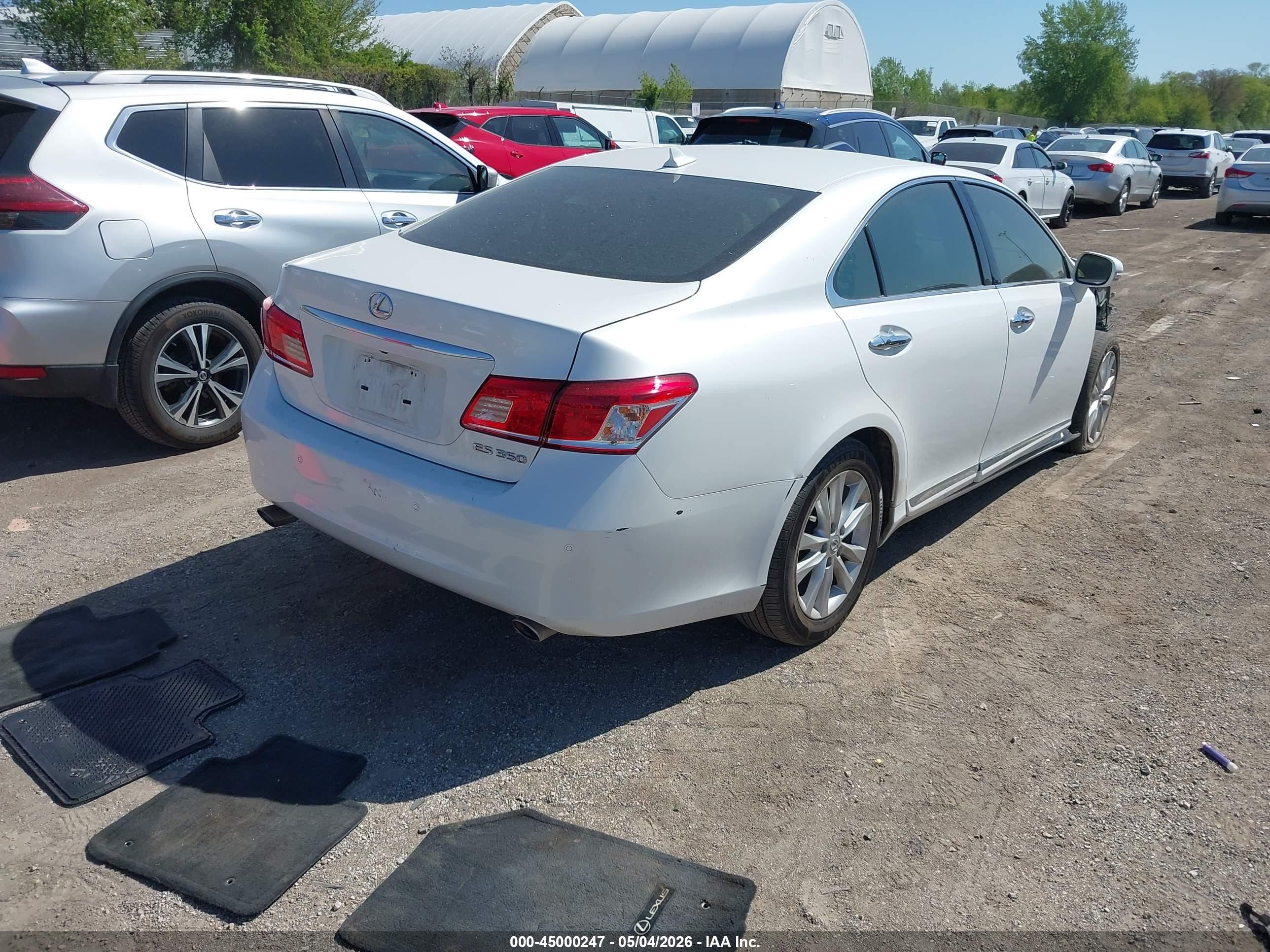 2012 Lexus Es 350   White vin: JTHBK1EG3C2506590