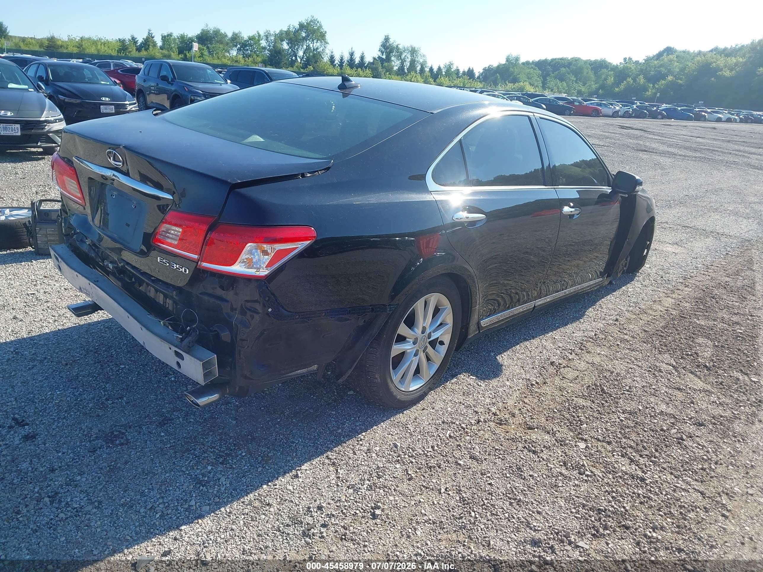 2011 Lexus Es 350   Black vin: JTHBK1EG4B2436306