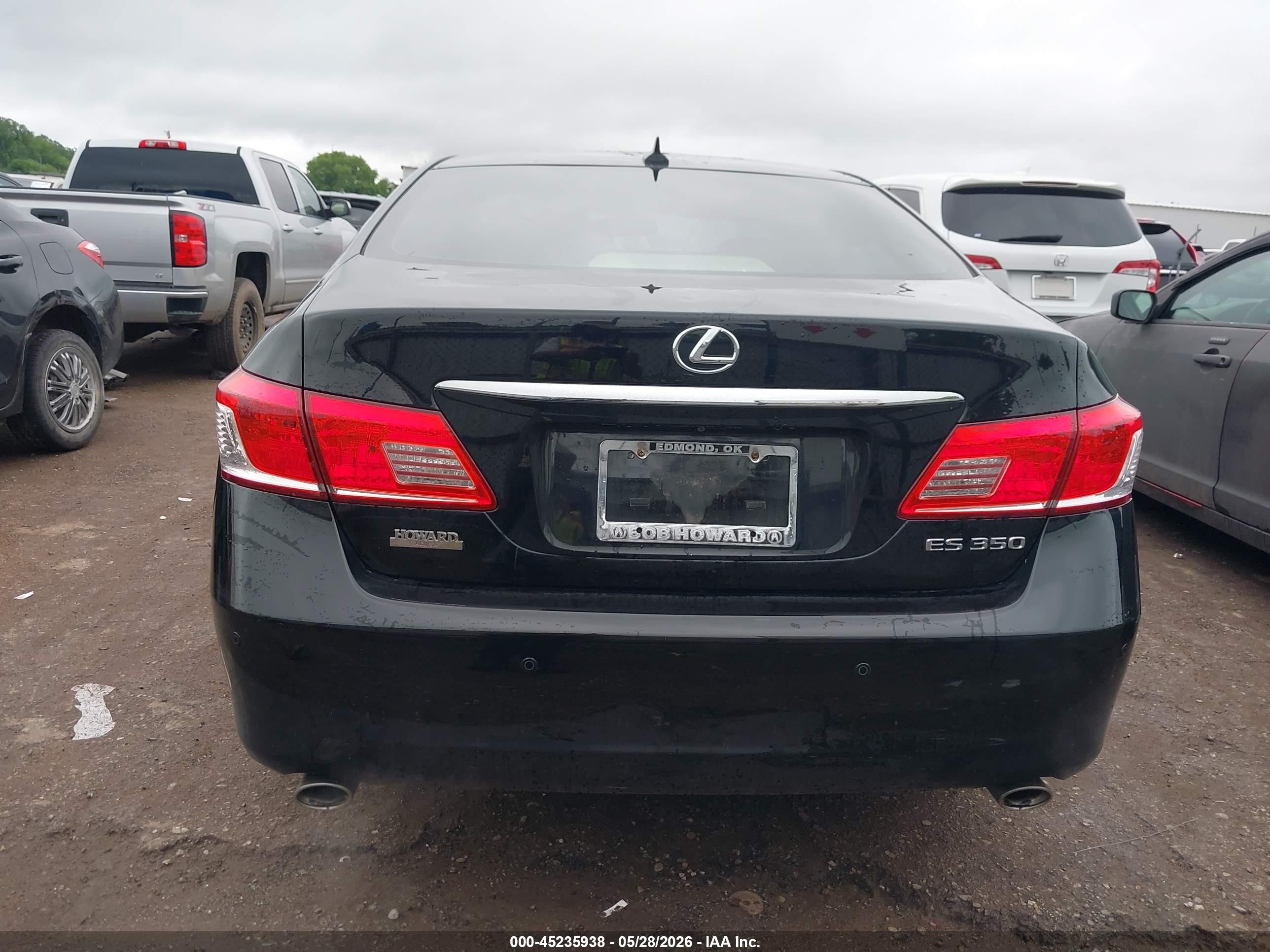 2011 Lexus Es 350   Black vin: JTHBK1EG4B2454286