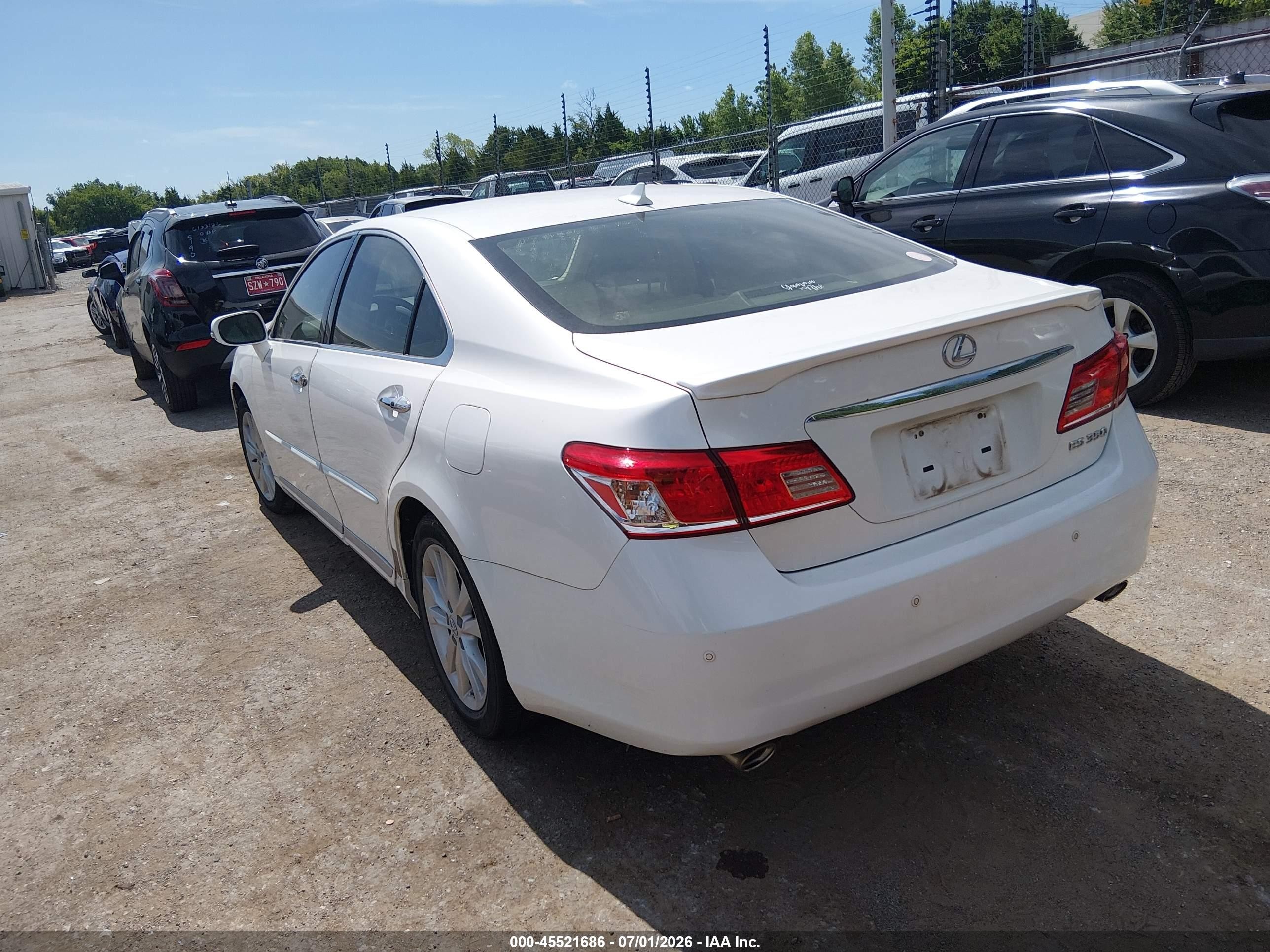 2012 Lexus Es 350   White vin: JTHBK1EG4C2484891