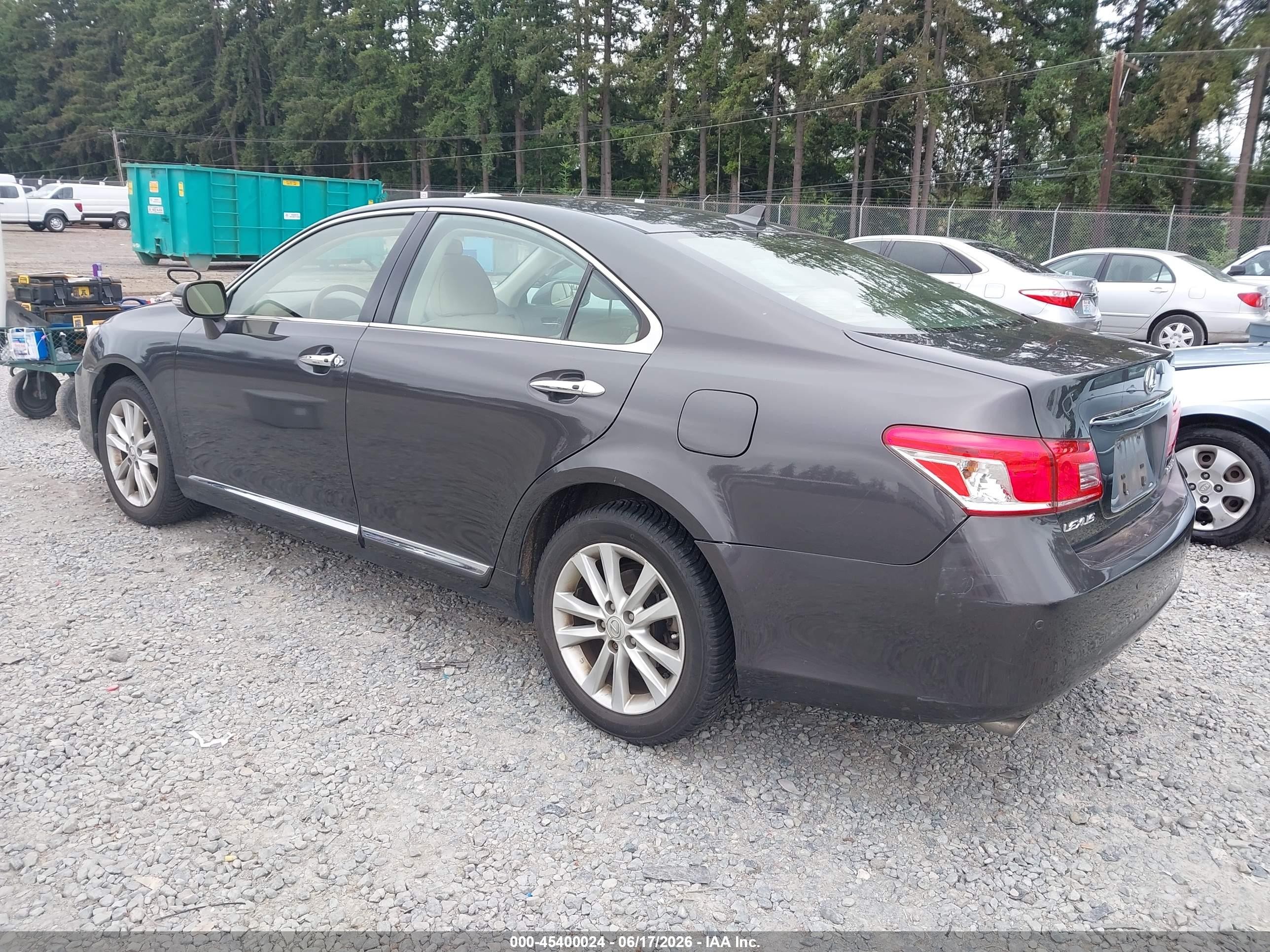 2010 Lexus Es 350   Gray vin: JTHBK1EG5A2359010