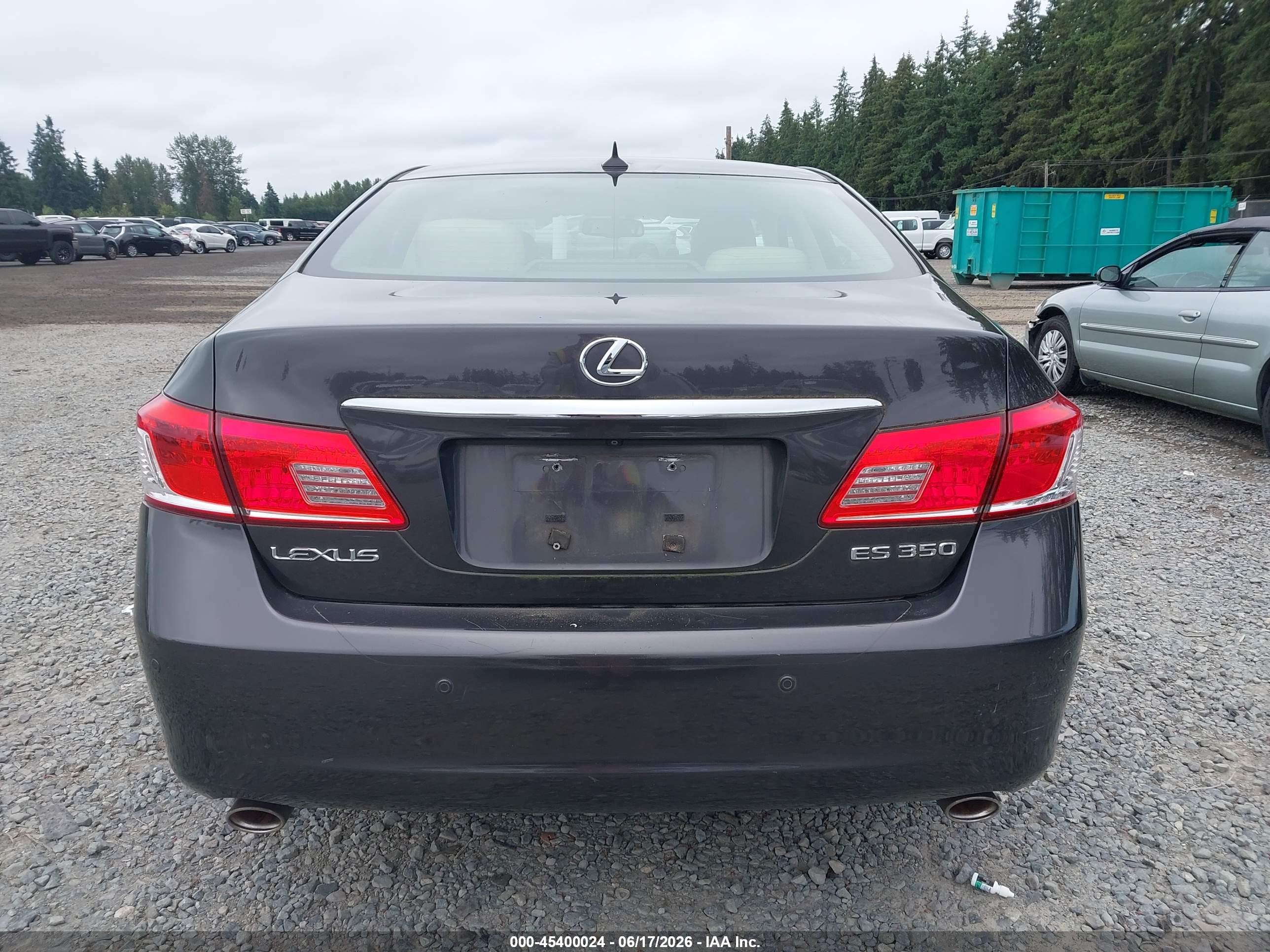 2010 Lexus Es 350   Gray vin: JTHBK1EG5A2359010