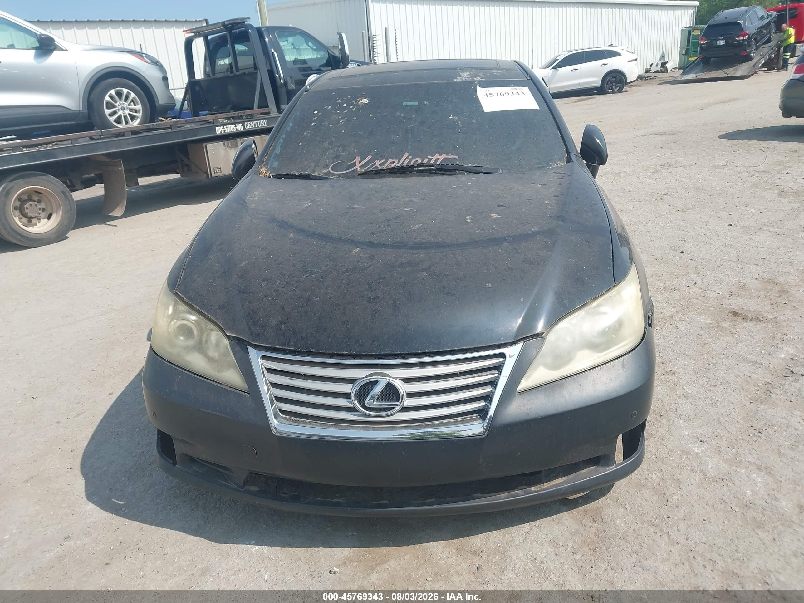 2010 Lexus Es 350   Black vin: JTHBK1EG5A2394436