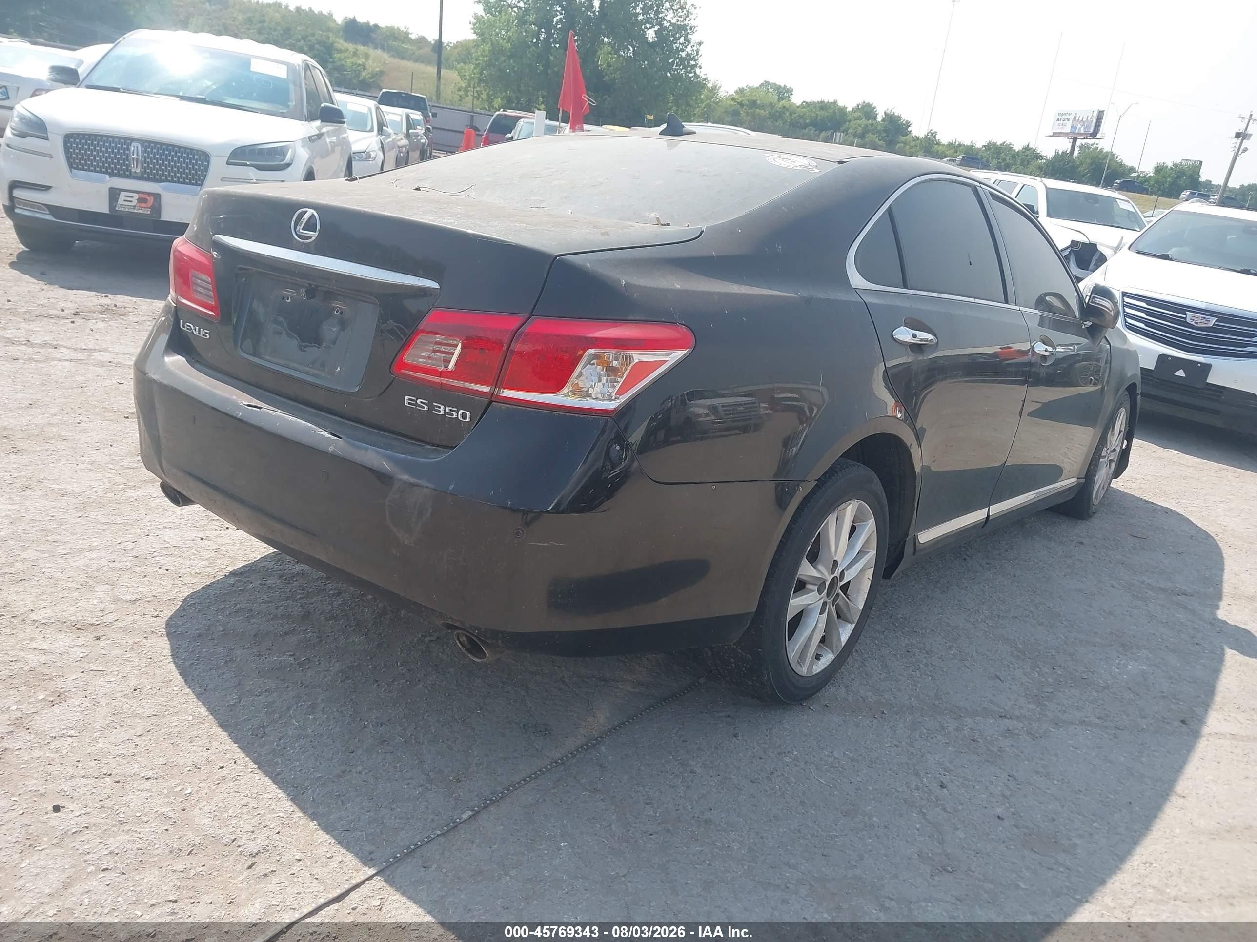 2010 Lexus Es 350   Black vin: JTHBK1EG5A2394436