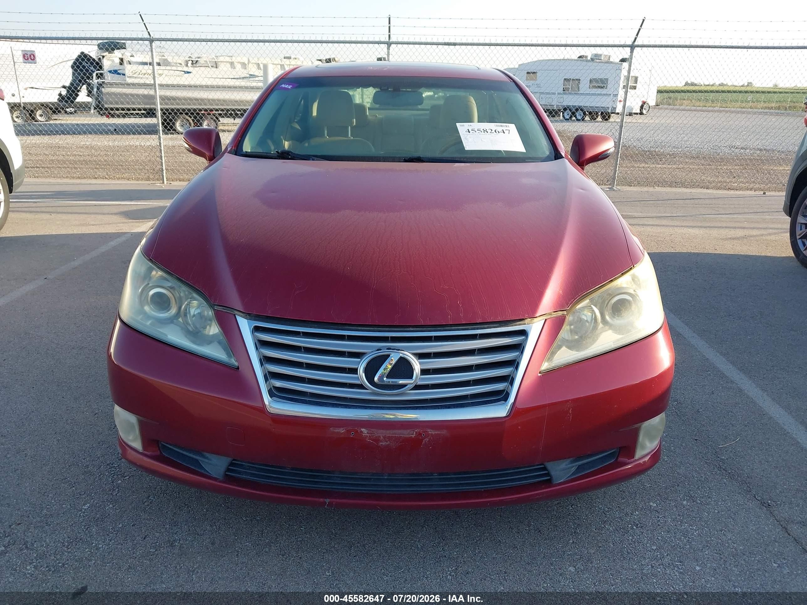 2010 Lexus Es 350   Red vin: JTHBK1EG5A2396252