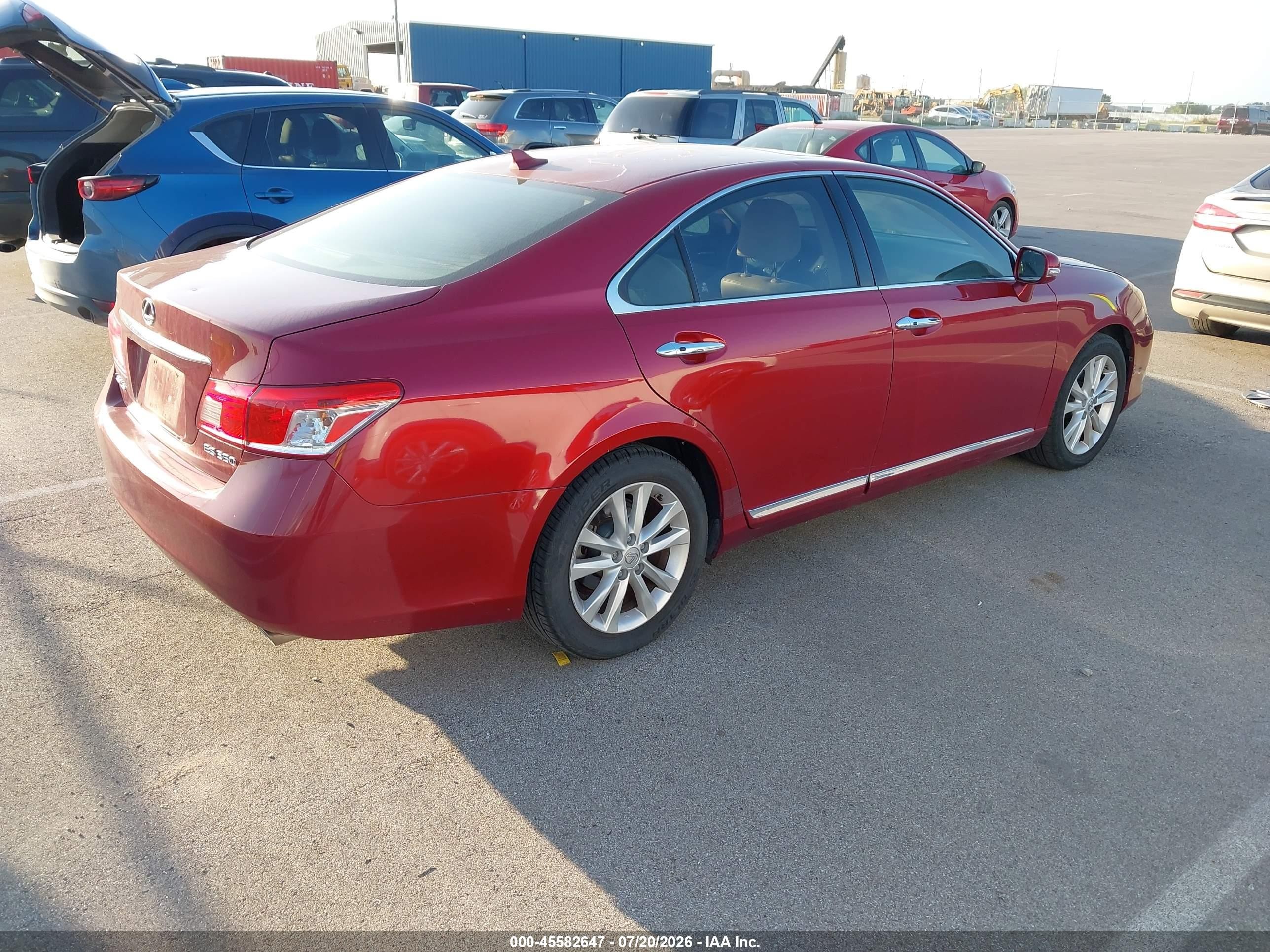 2010 Lexus Es 350   Red vin: JTHBK1EG5A2396252
