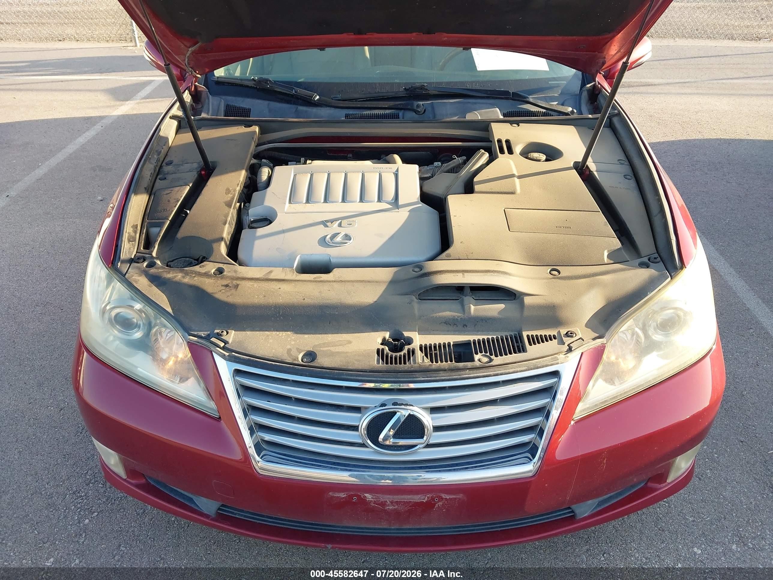 2010 Lexus Es 350   Red vin: JTHBK1EG5A2396252
