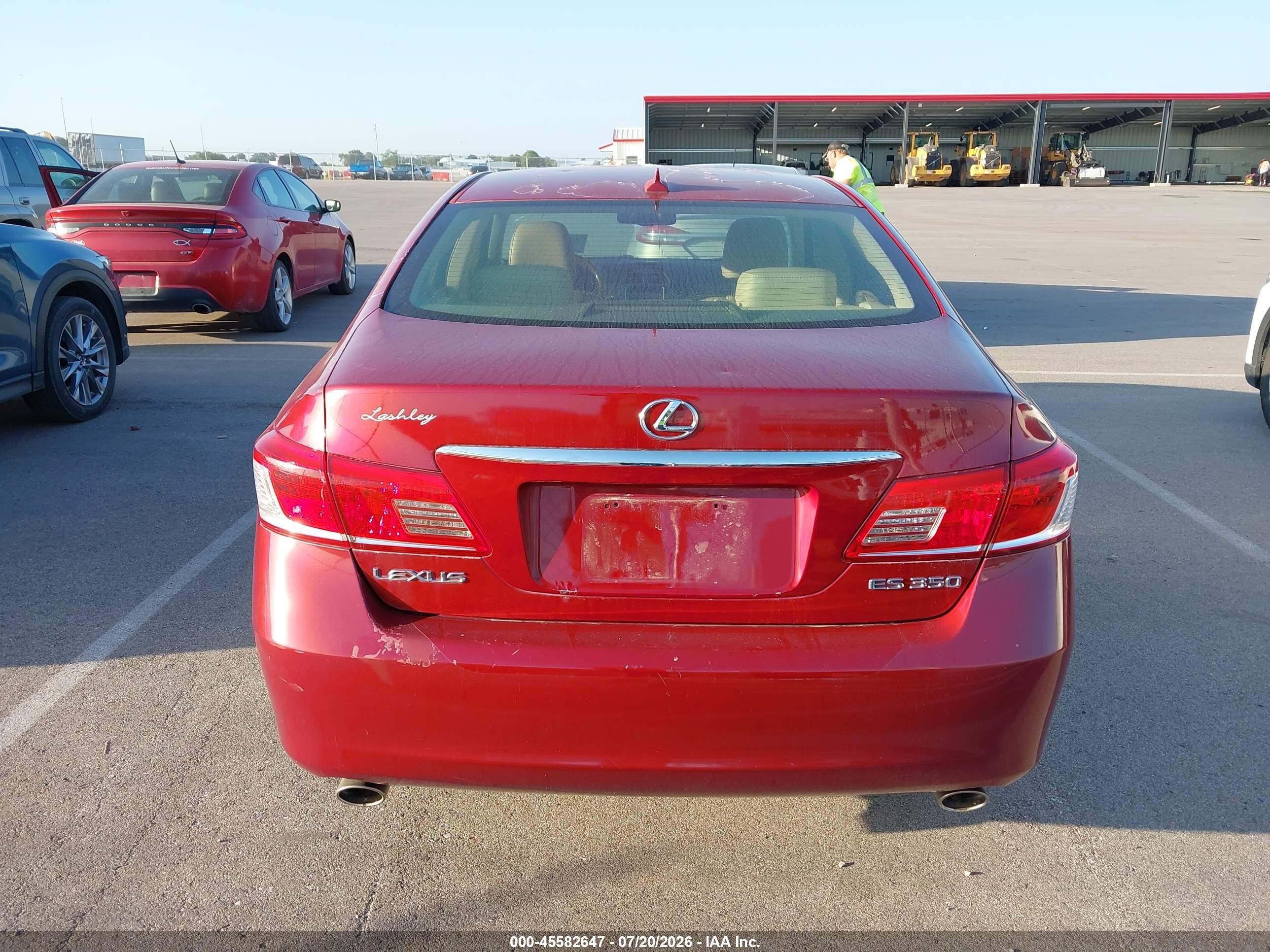 2010 Lexus Es 350   Red vin: JTHBK1EG5A2396252