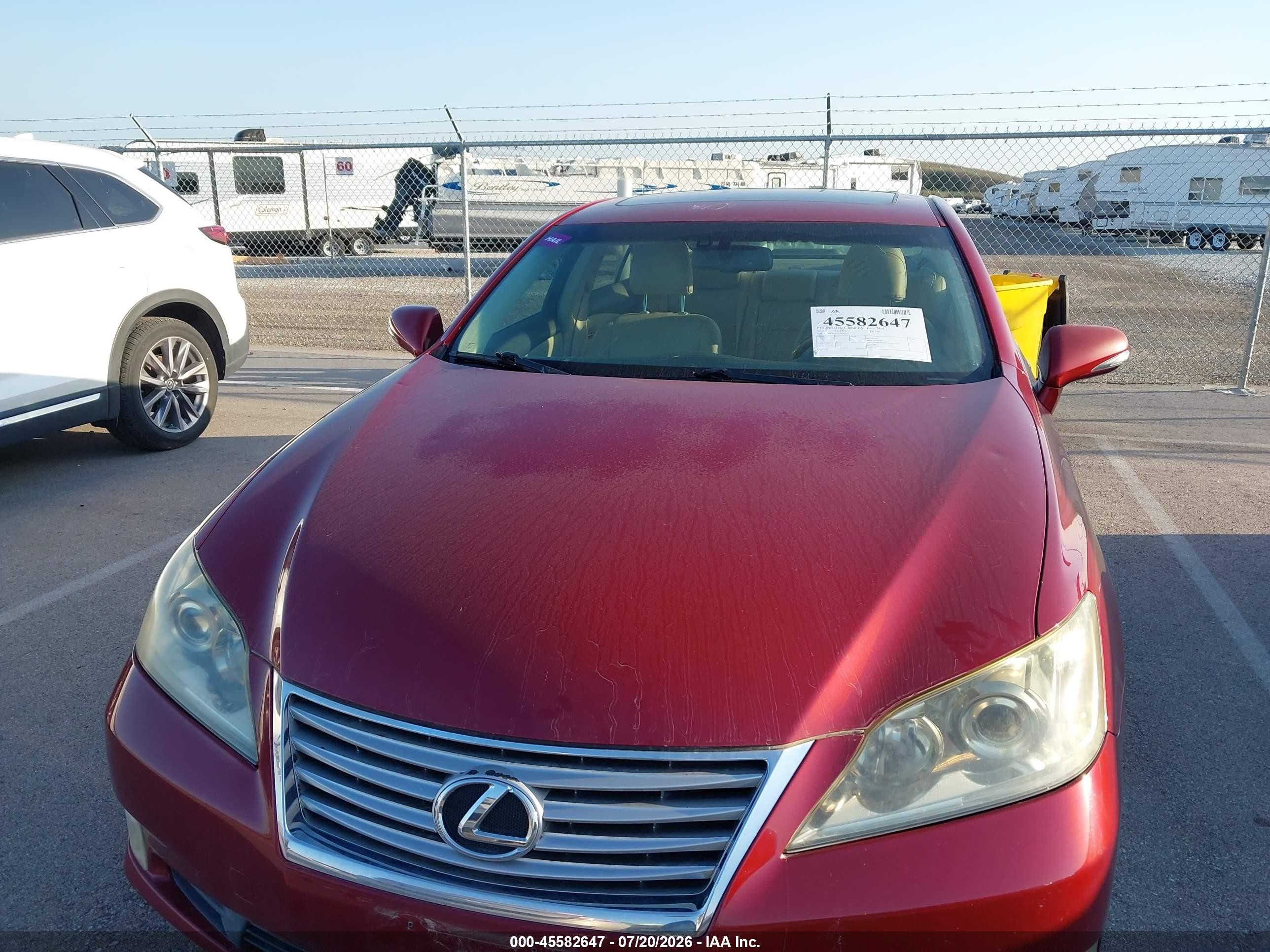2010 Lexus Es 350   Red vin: JTHBK1EG5A2396252