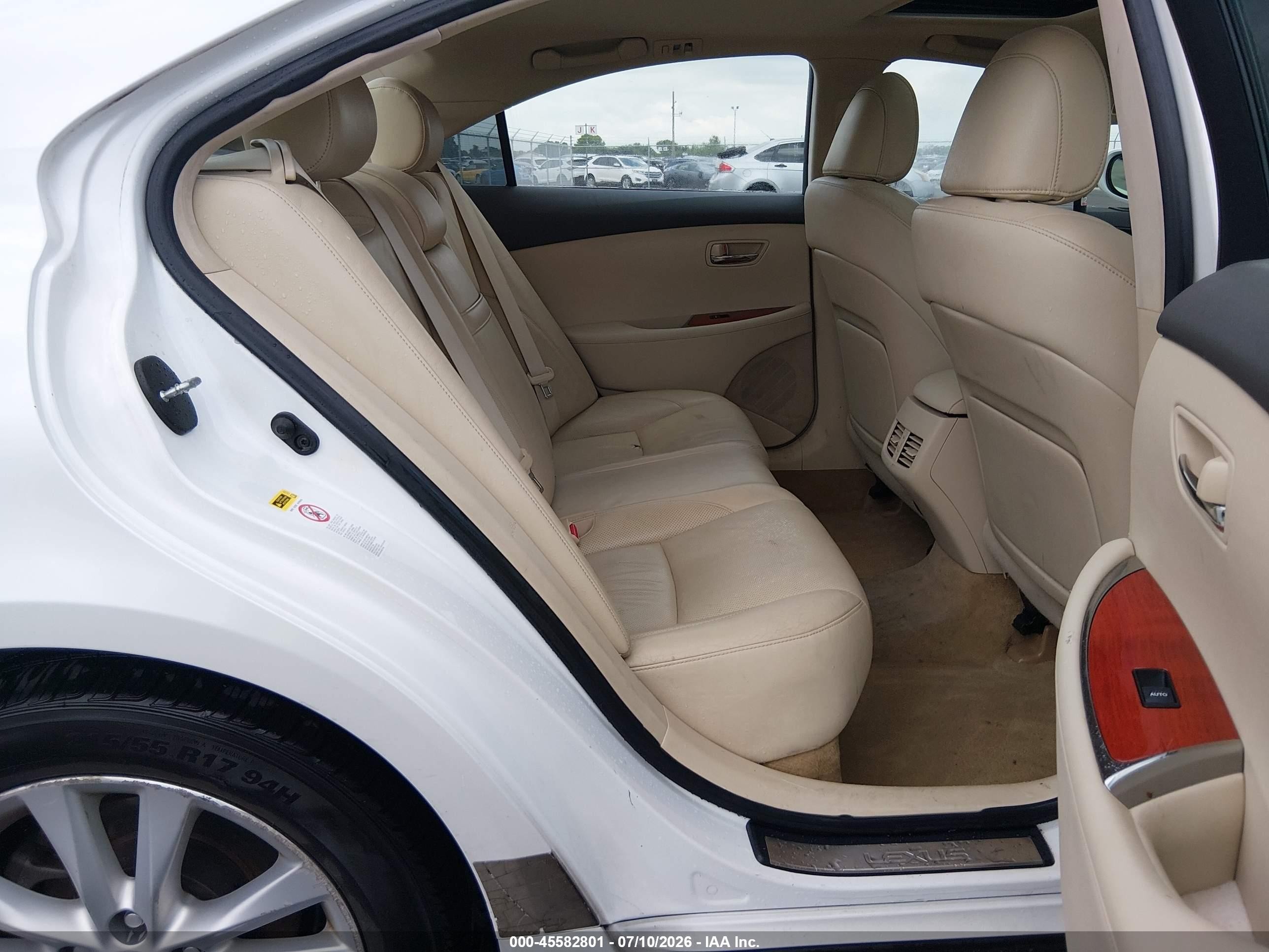2010 Lexus Es 350   White vin: JTHBK1EG5A2396347