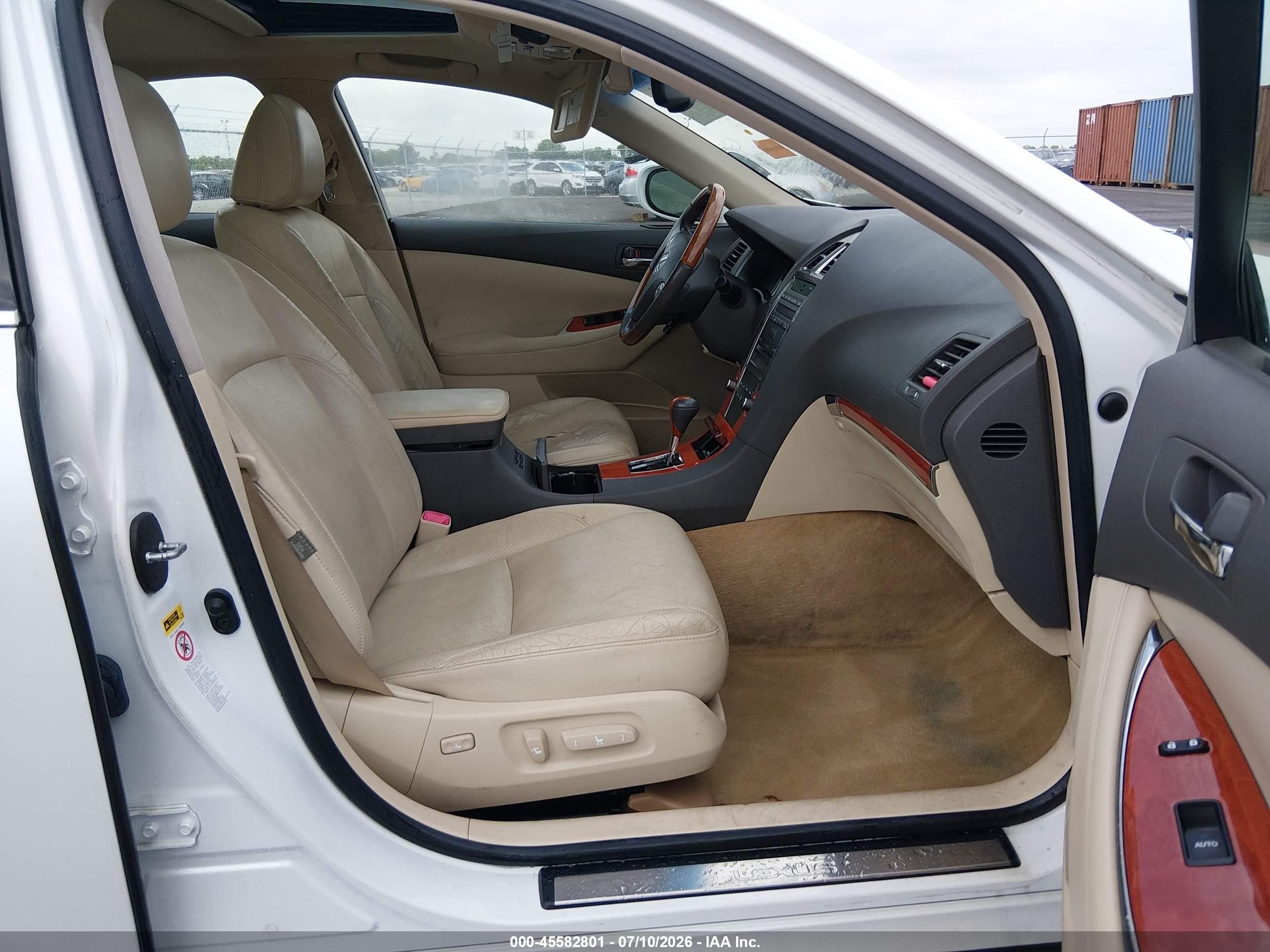 2010 Lexus Es 350   White vin: JTHBK1EG5A2396347