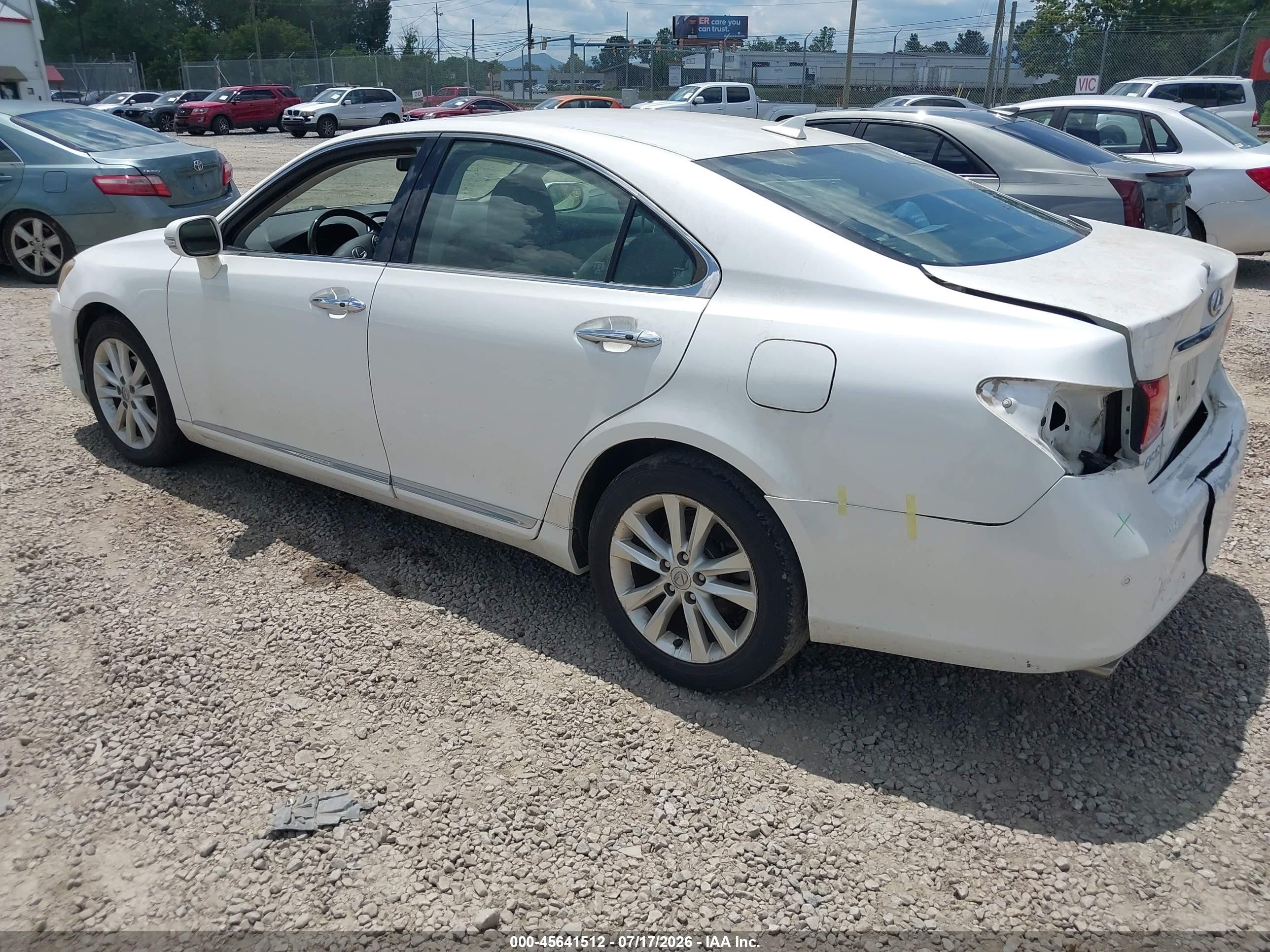 2010 Lexus Es 350   White vin: JTHBK1EG5A2397109
