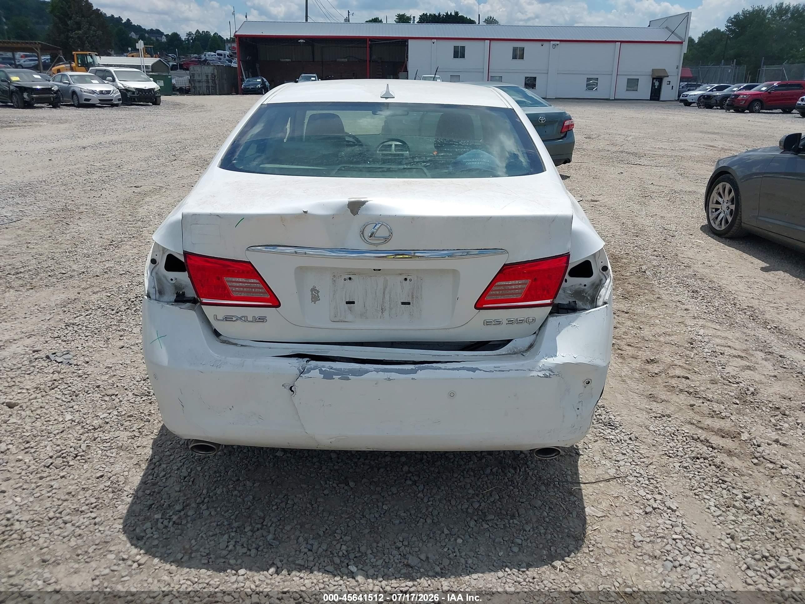 2010 Lexus Es 350   White vin: JTHBK1EG5A2397109