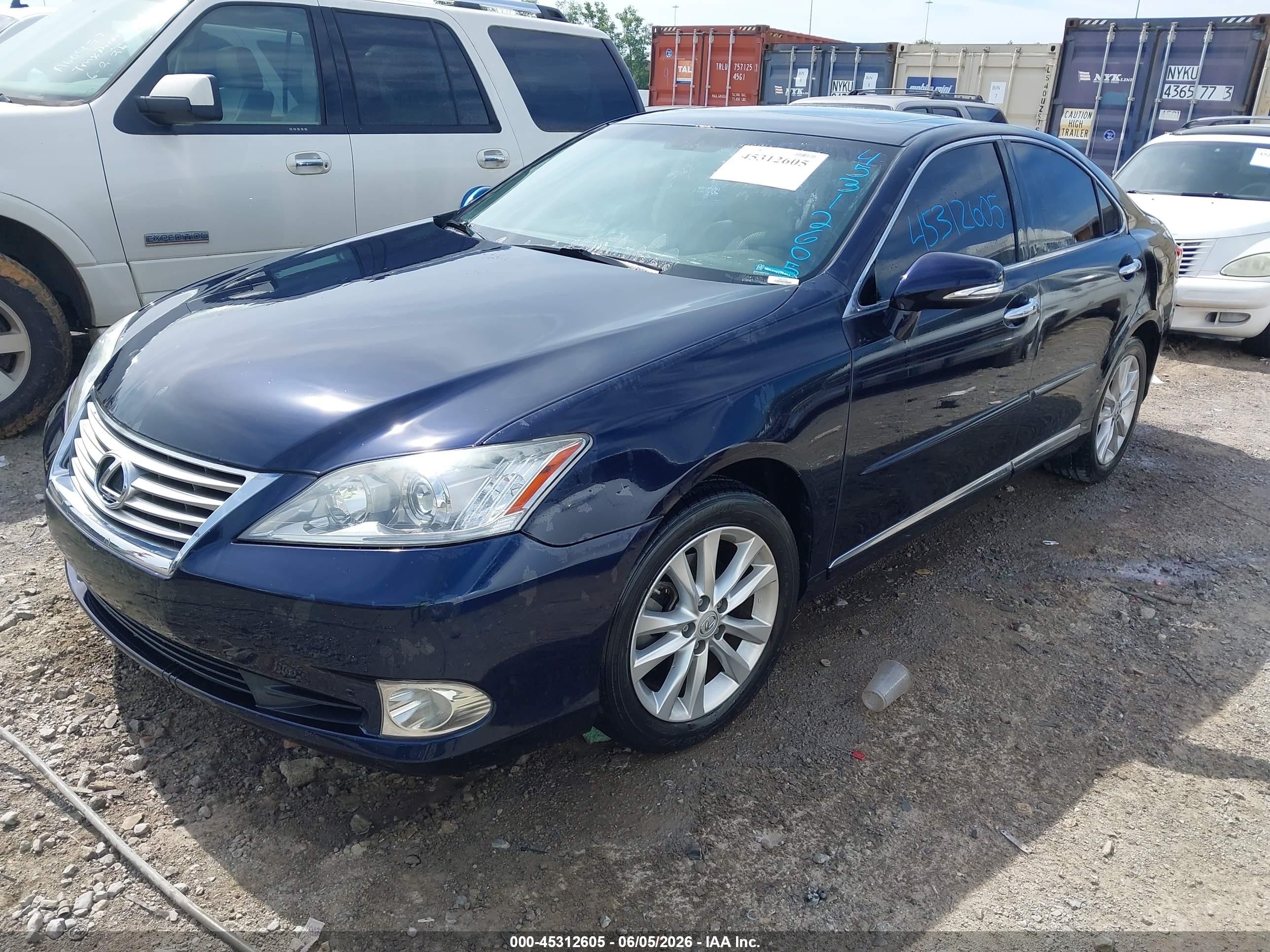 2010 Lexus Es 350   Black vin: JTHBK1EG5A2409923