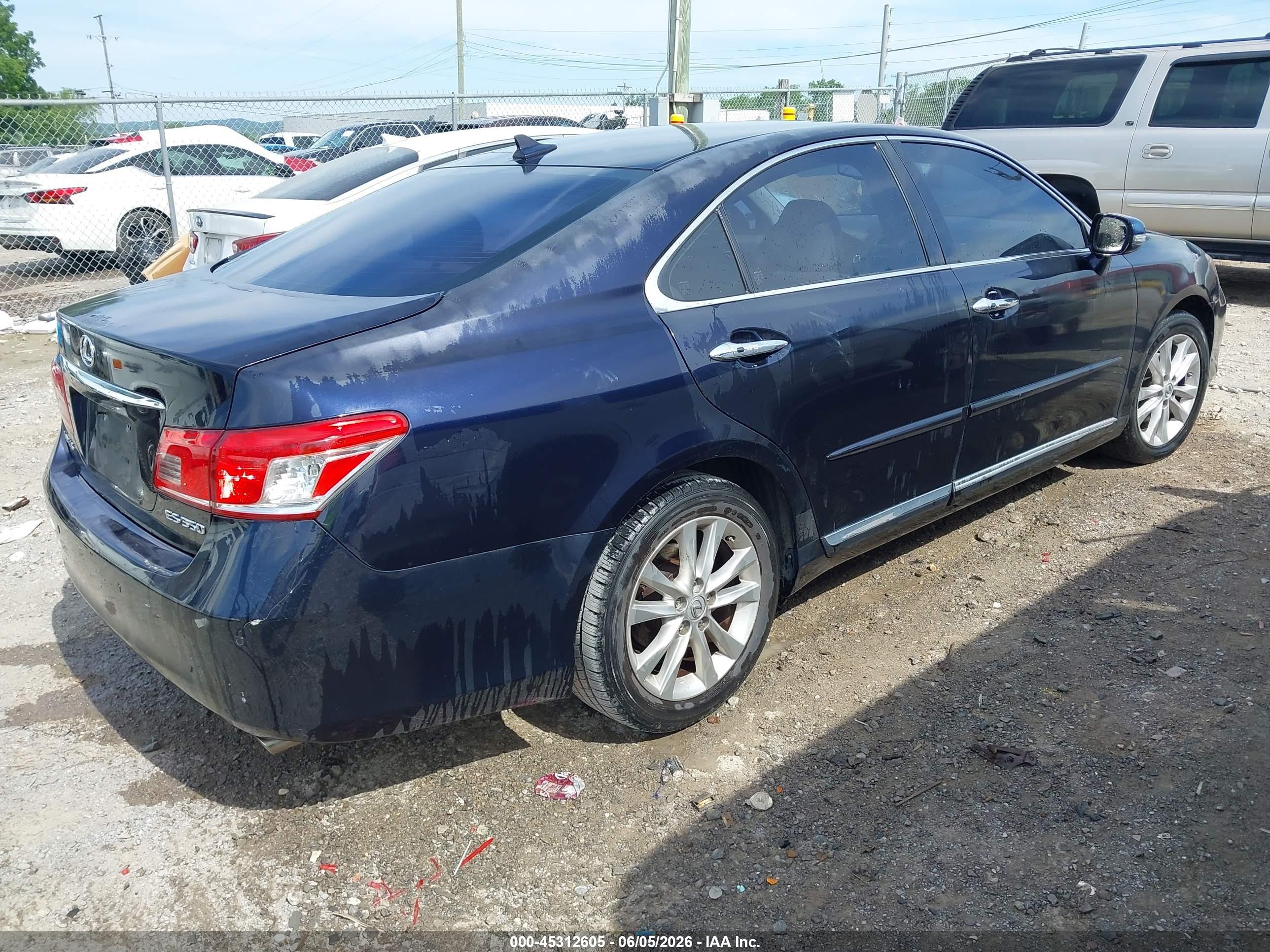 2010 Lexus Es 350   Black vin: JTHBK1EG5A2409923