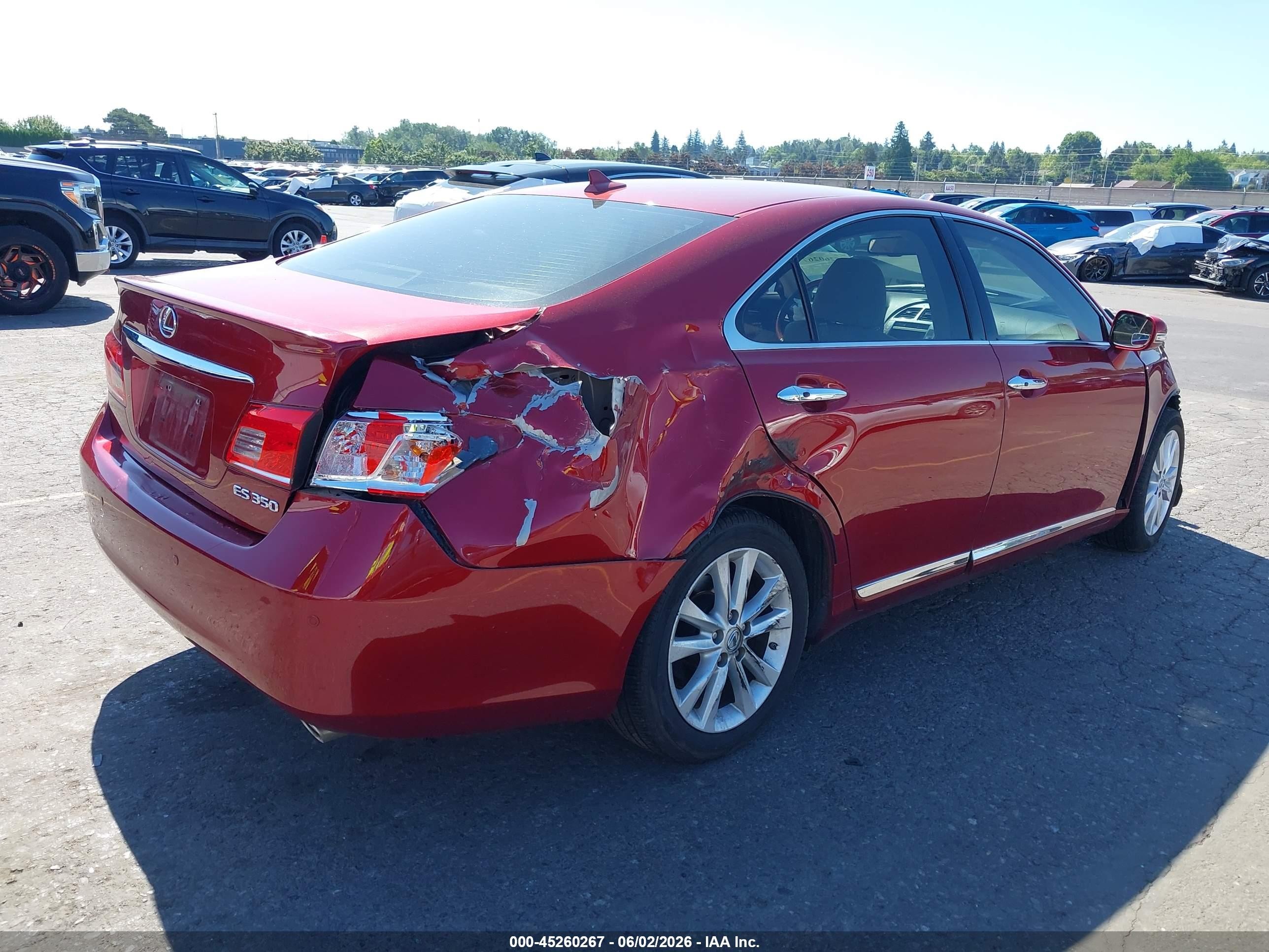 2011 Lexus Es 350   Red vin: JTHBK1EG5B2443877