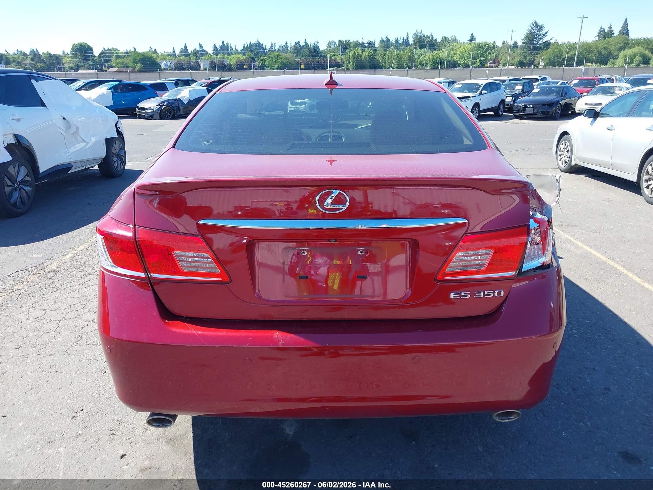 2011 Lexus Es 350   Red vin: JTHBK1EG5B2443877