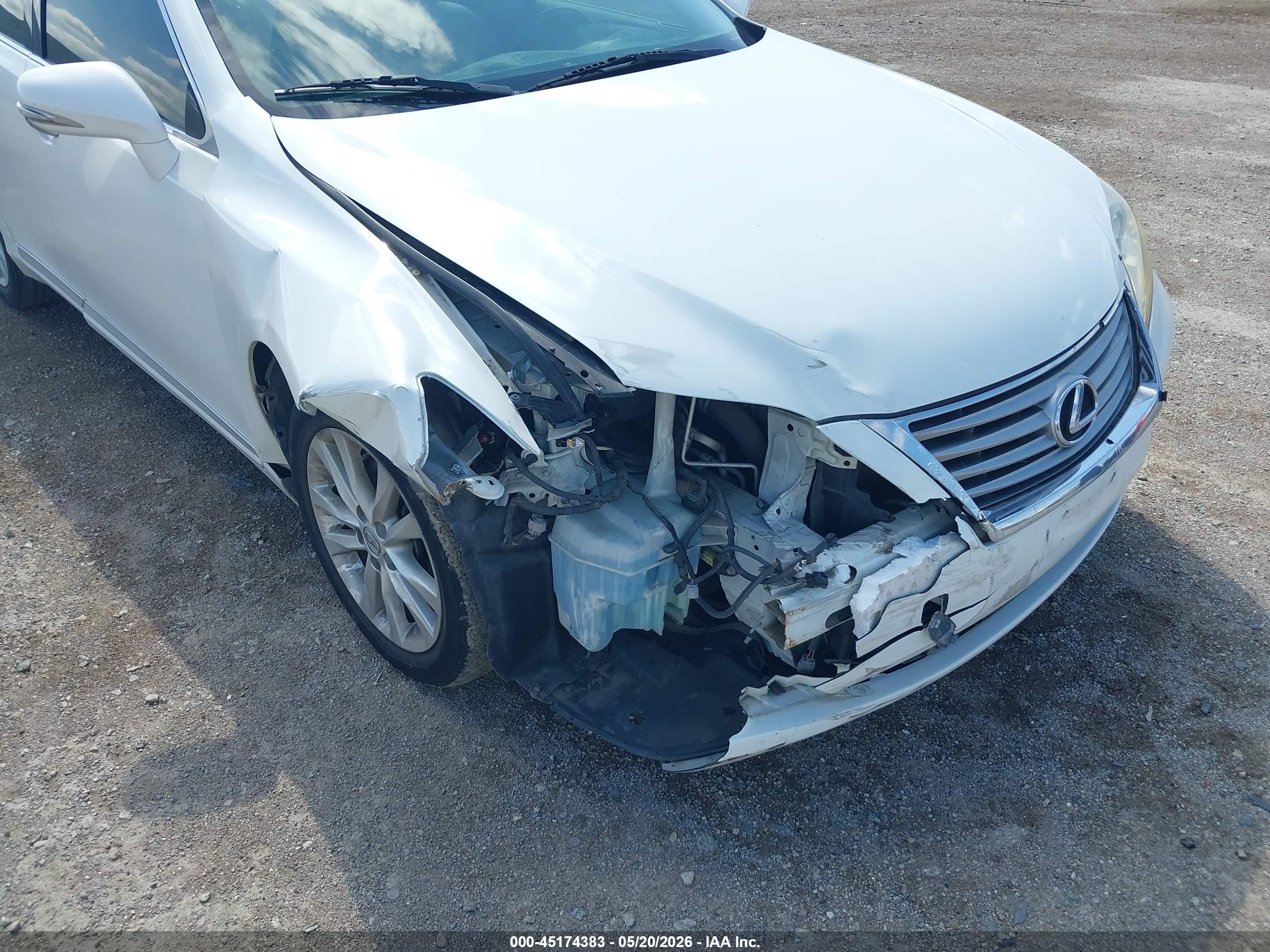 2012 Lexus Es 350   White vin: JTHBK1EG5C2475990