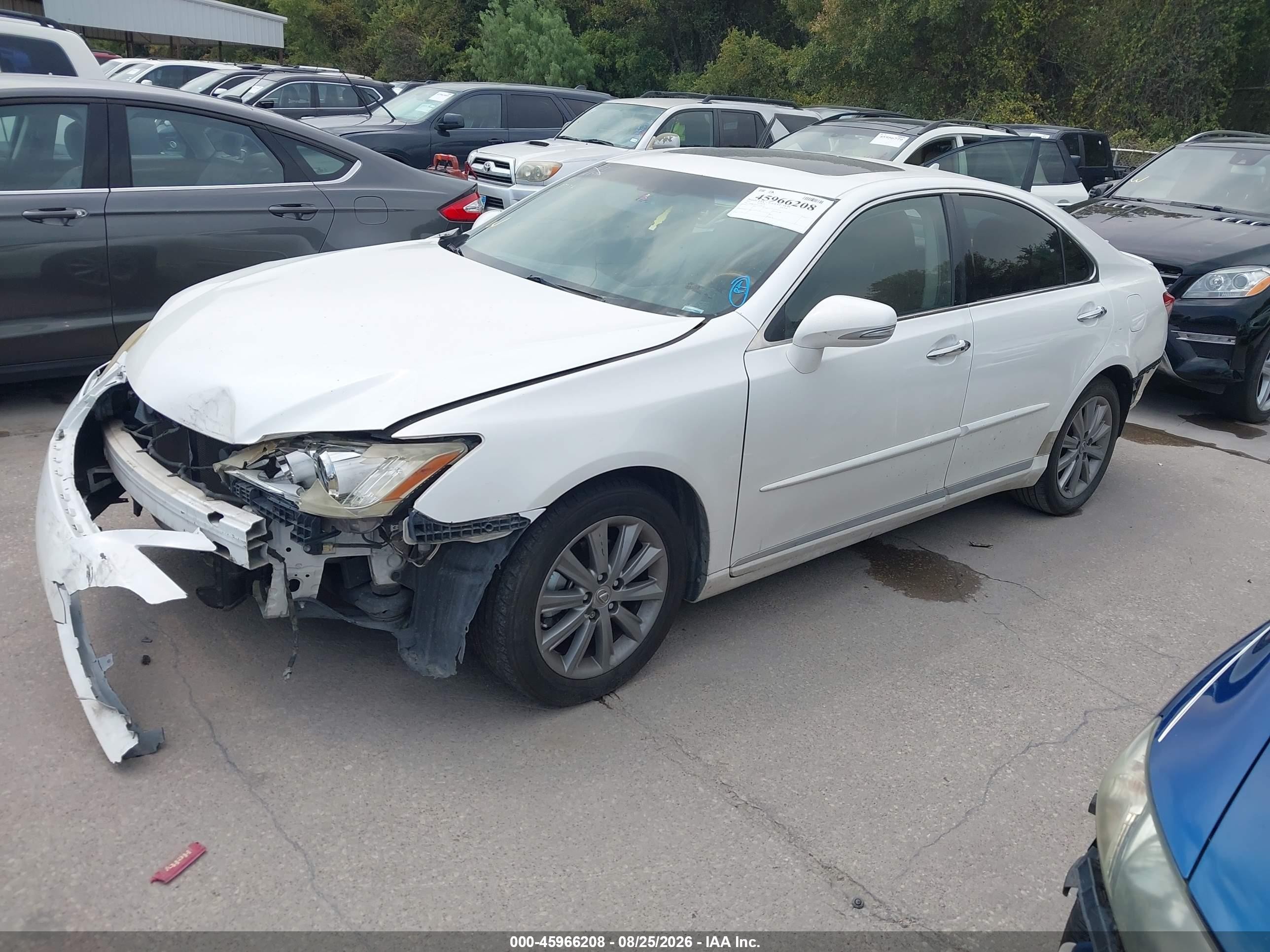 2012 Lexus Es 350   White vin: JTHBK1EG5C2476119