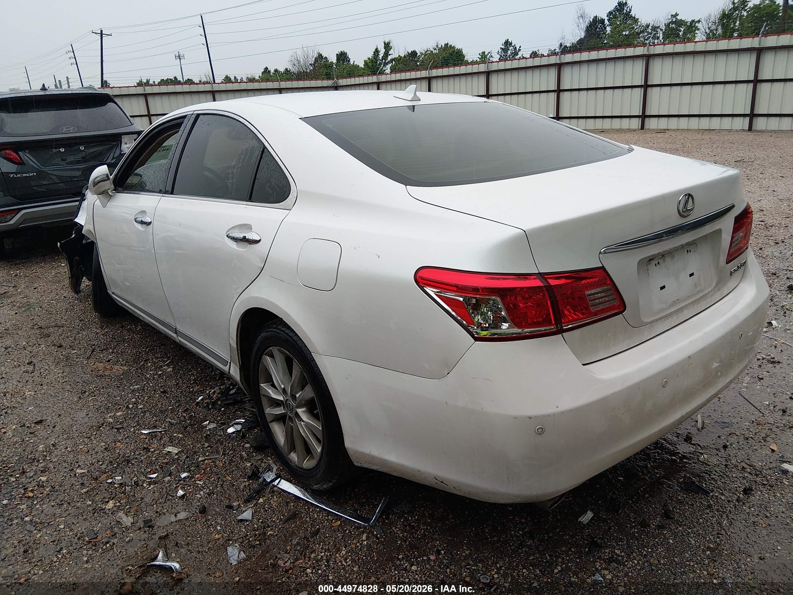 2012 Lexus Es 350   White vin: JTHBK1EG5C2502458
