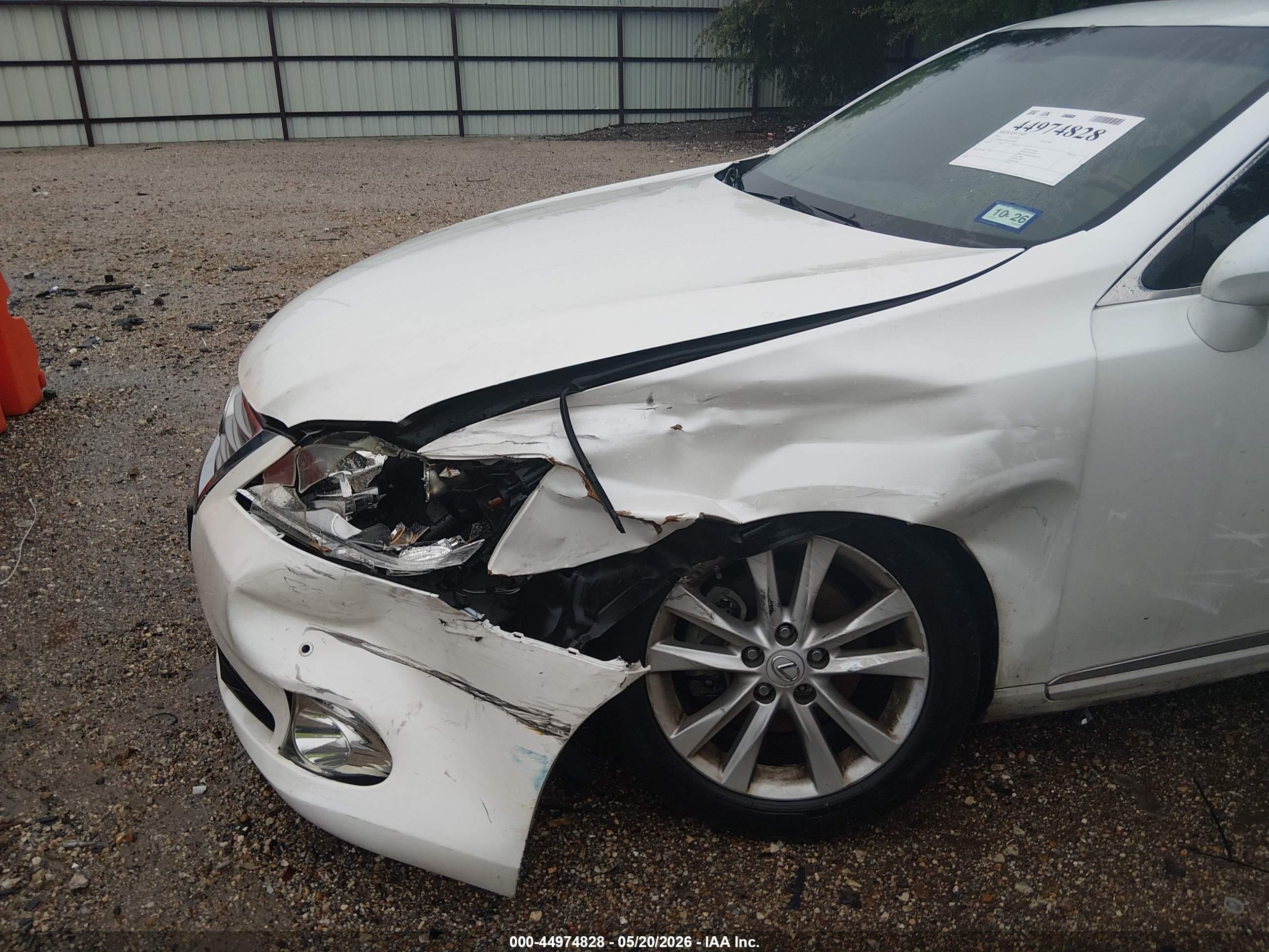 2012 Lexus Es 350   White vin: JTHBK1EG5C2502458