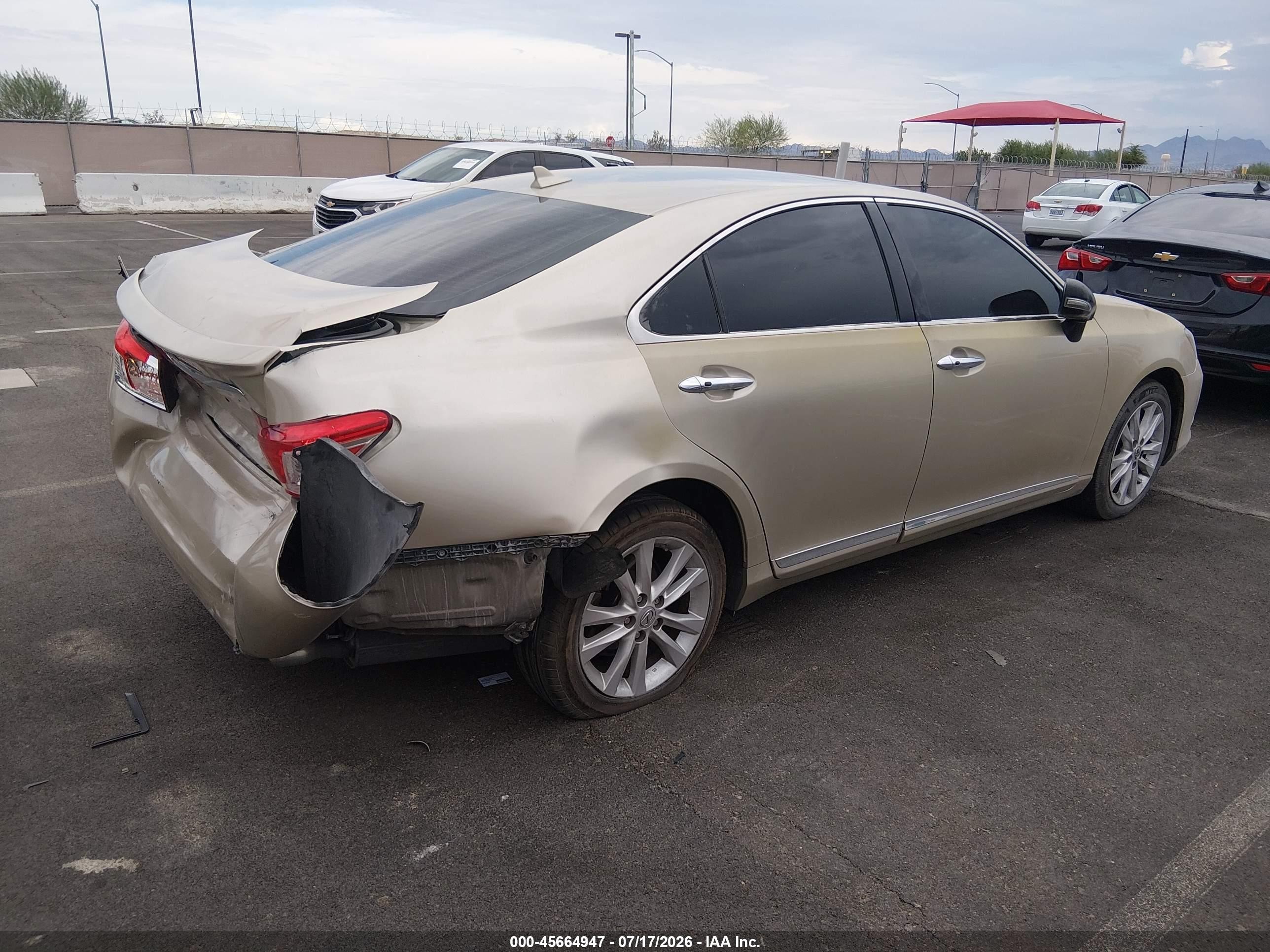 2012 Lexus Es 350 Gold vin: JTHBK1EG5C2507899