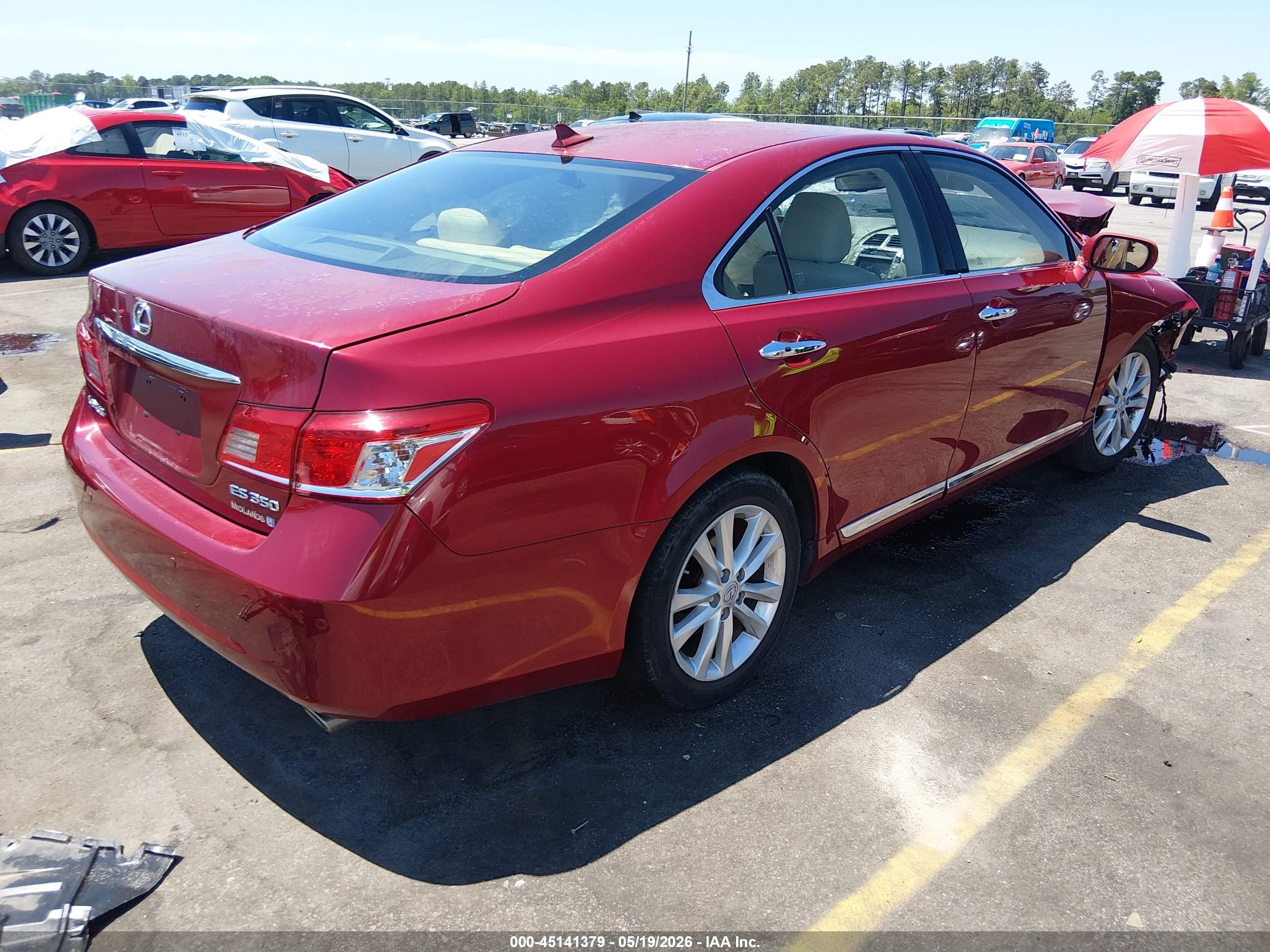 2010 Lexus Es 350   Burgundy vin: JTHBK1EG6A2358982