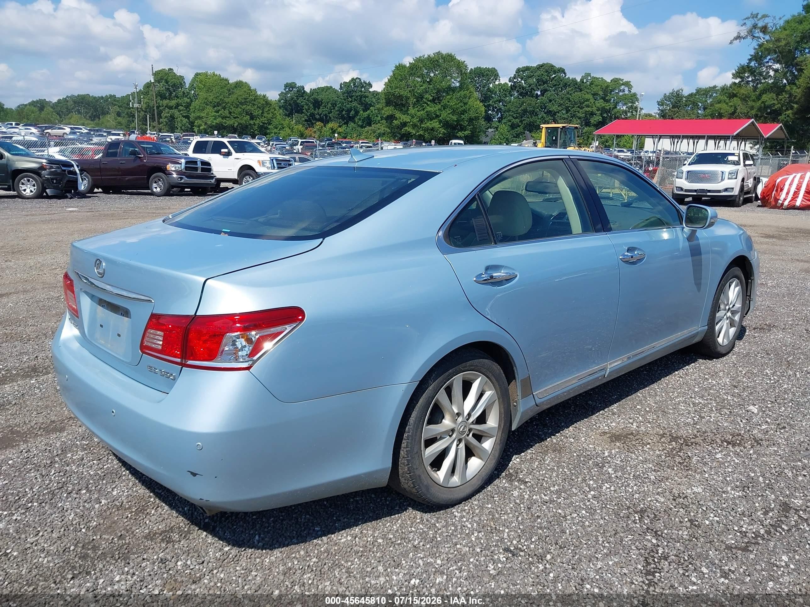 2010 Lexus Es 350   Light Blue vin: JTHBK1EG6A2366810