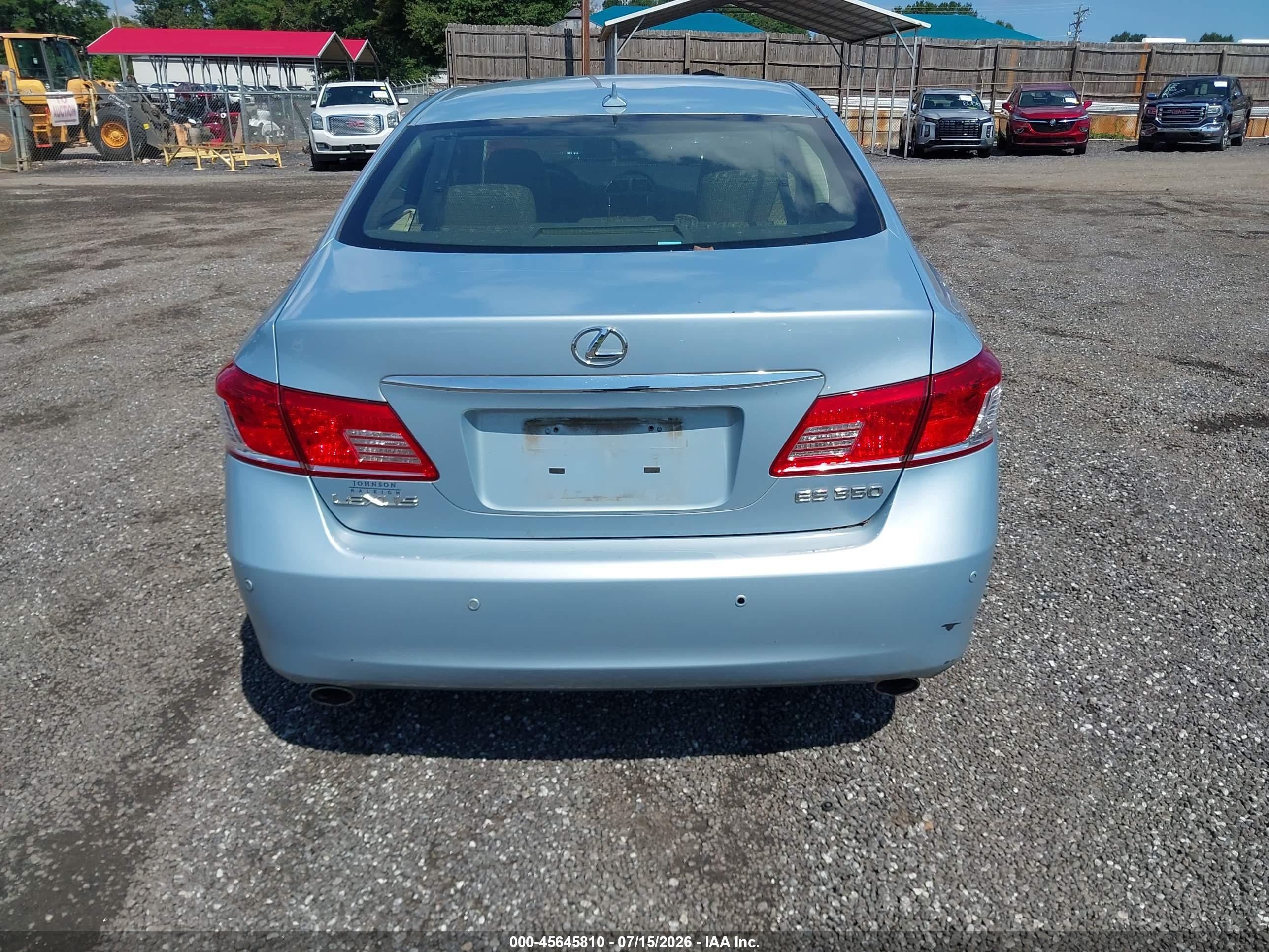 2010 Lexus Es 350   Light Blue vin: JTHBK1EG6A2366810