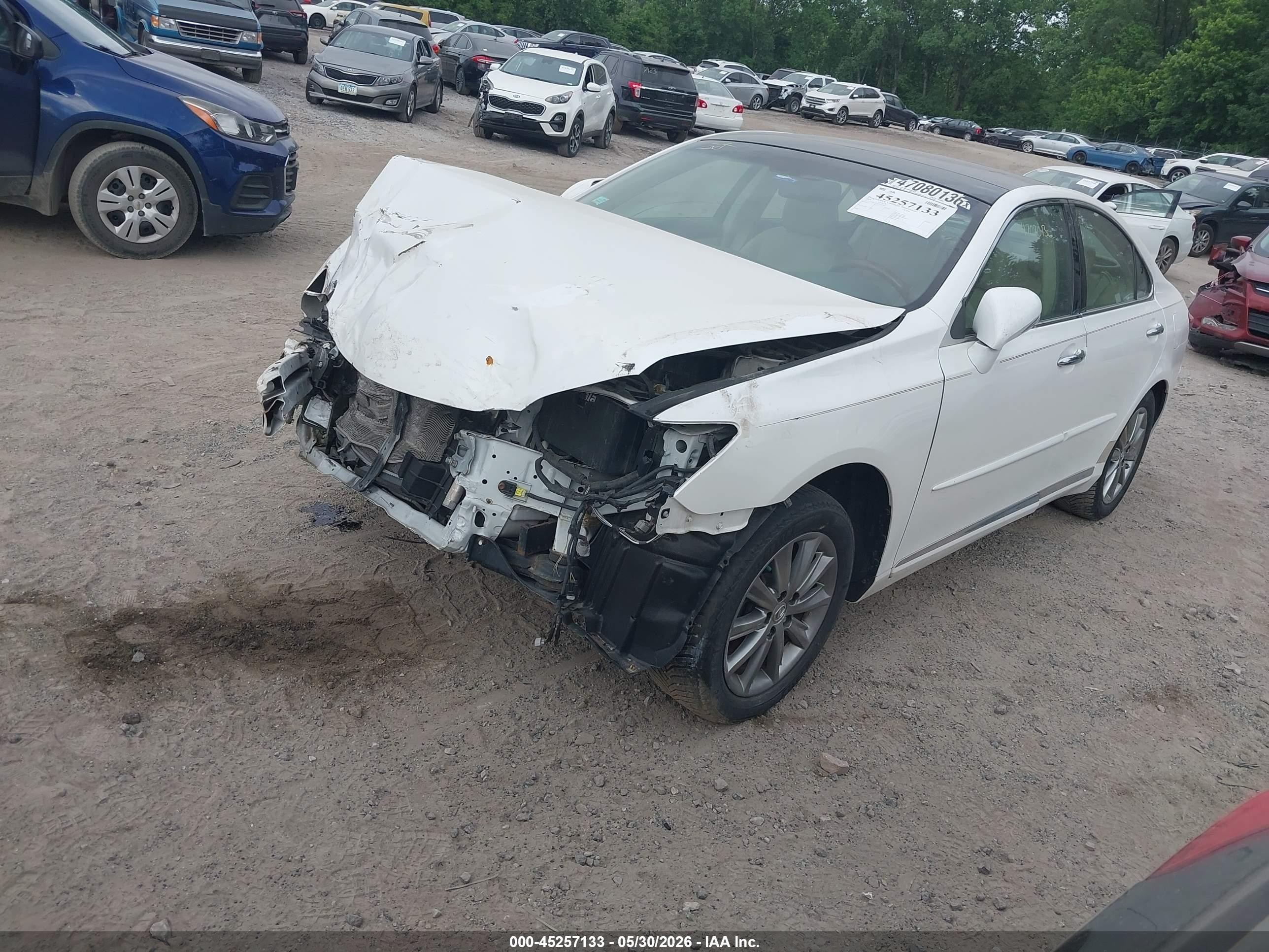 2010 Lexus Es 350 White vin: JTHBK1EG6A2372817