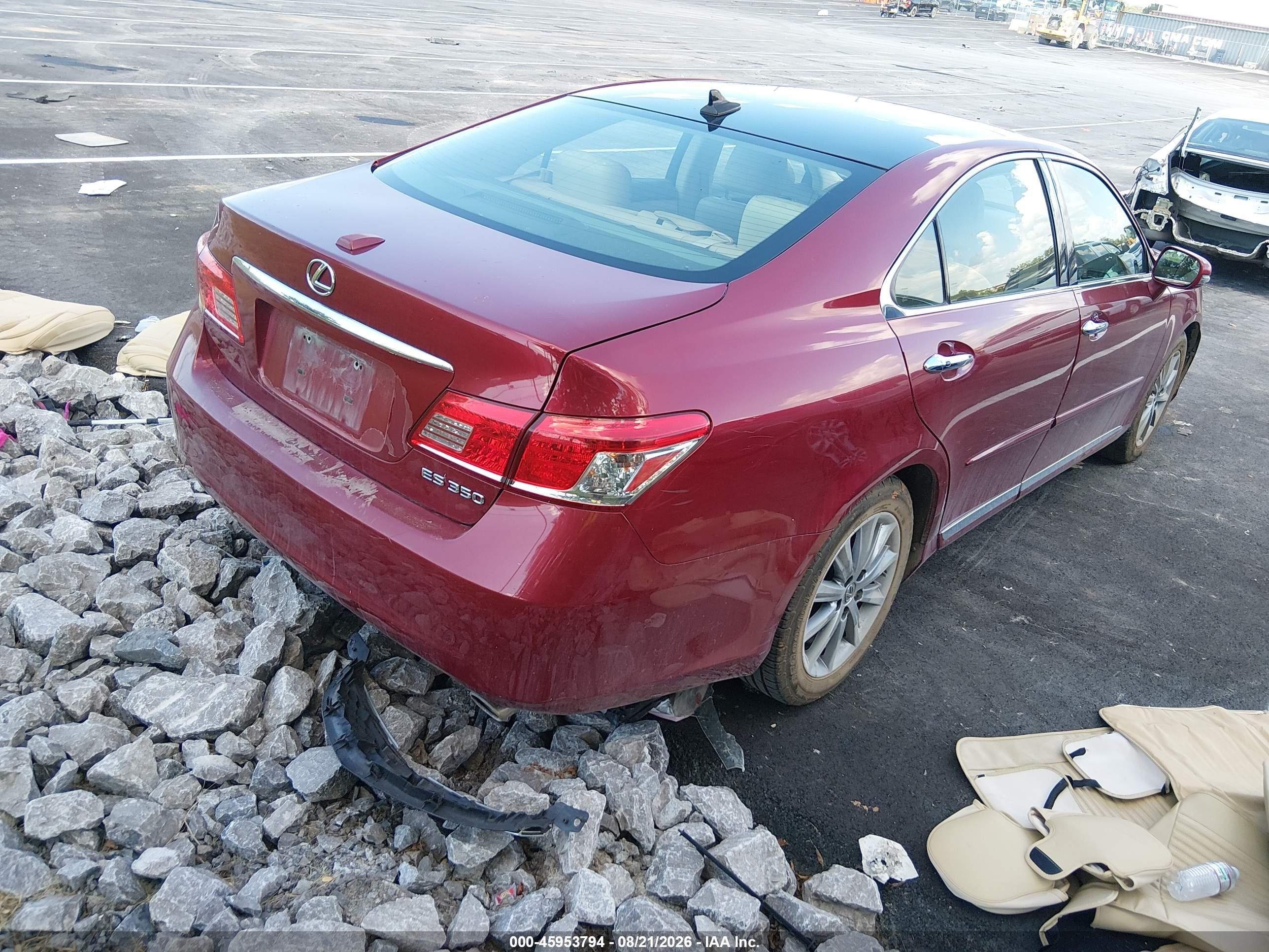 2011 Lexus Es 350   Burgundy vin: JTHBK1EG6B2433696